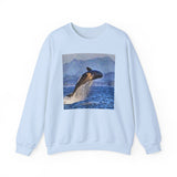 Whale 'Leviathan' Unisex 50/50 Crewneck Sweatshirt