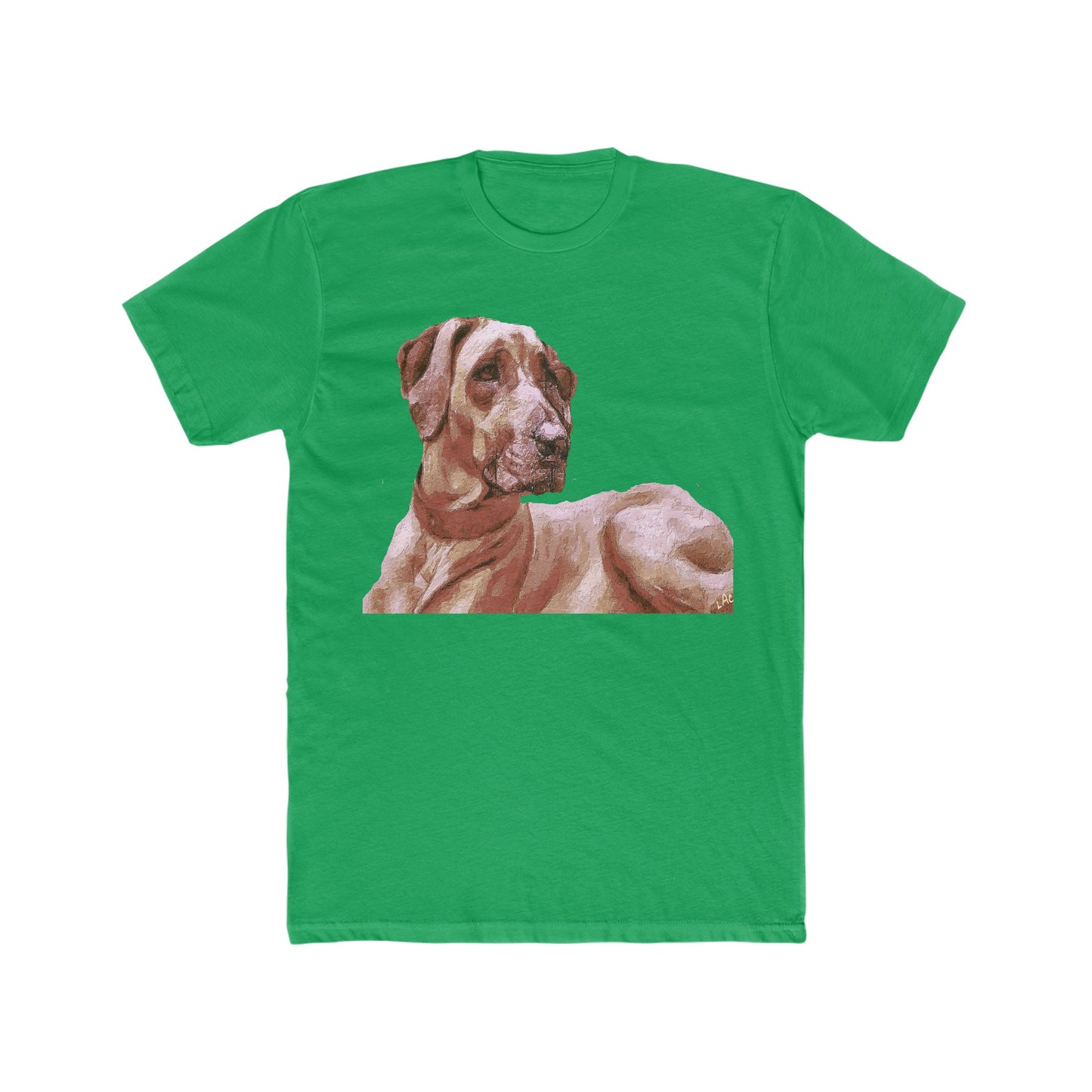 Rhodesian Ridgeback 'Thor' Men's Fitted Cotton Crew Tee