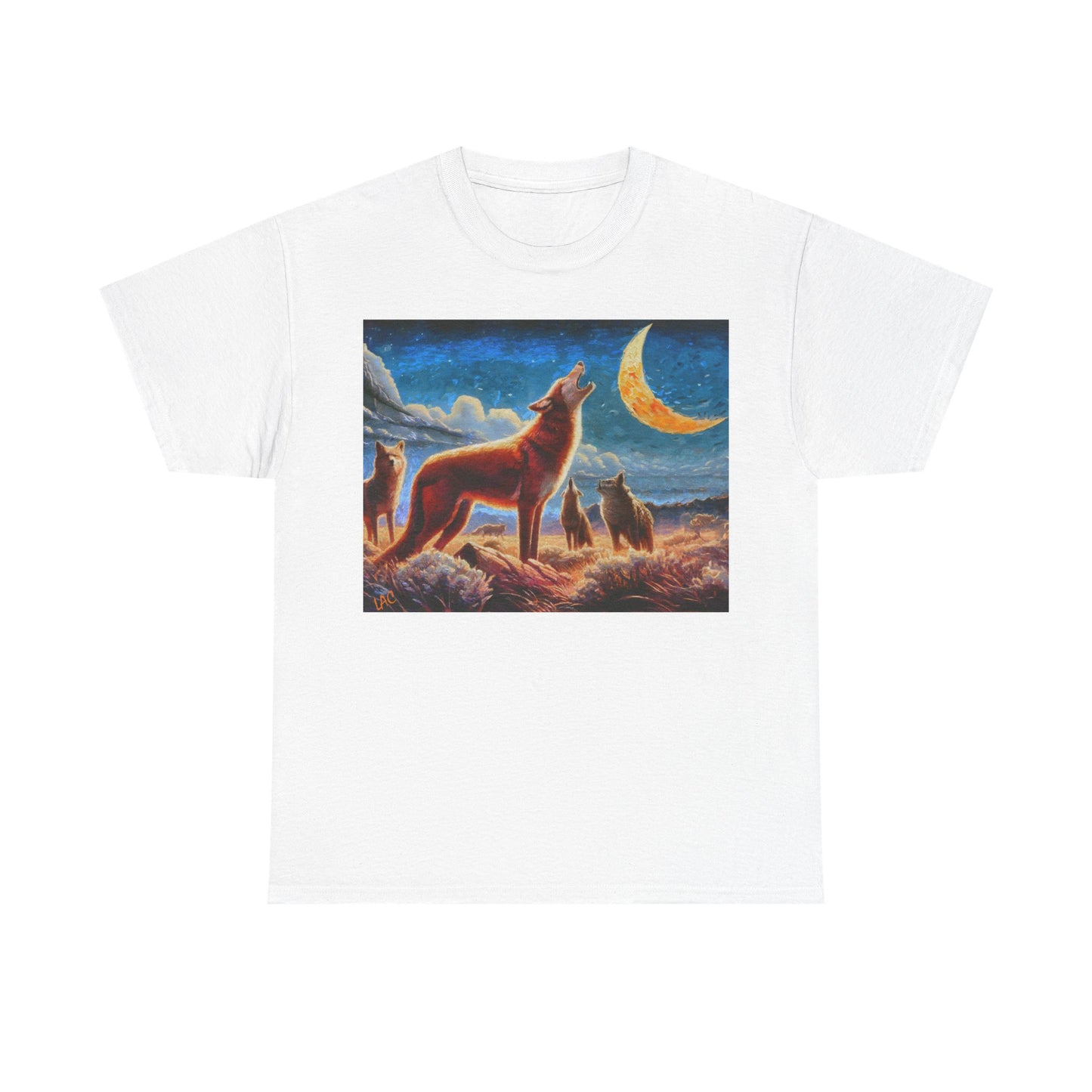 Coyotees in Moonlight Unisex Heavy Cotton Tee