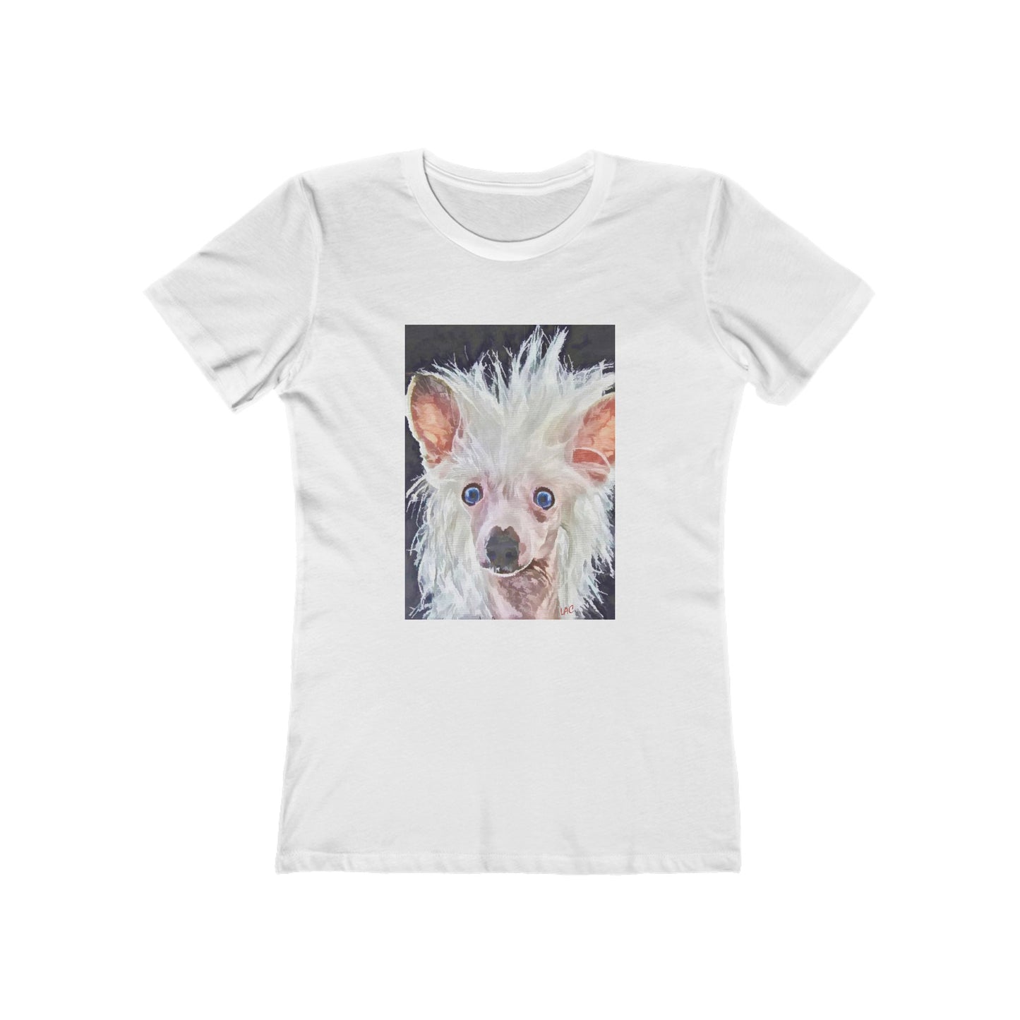 Chinese Crested - Women's Slim Fit Ringspun Cotton T-Shirt