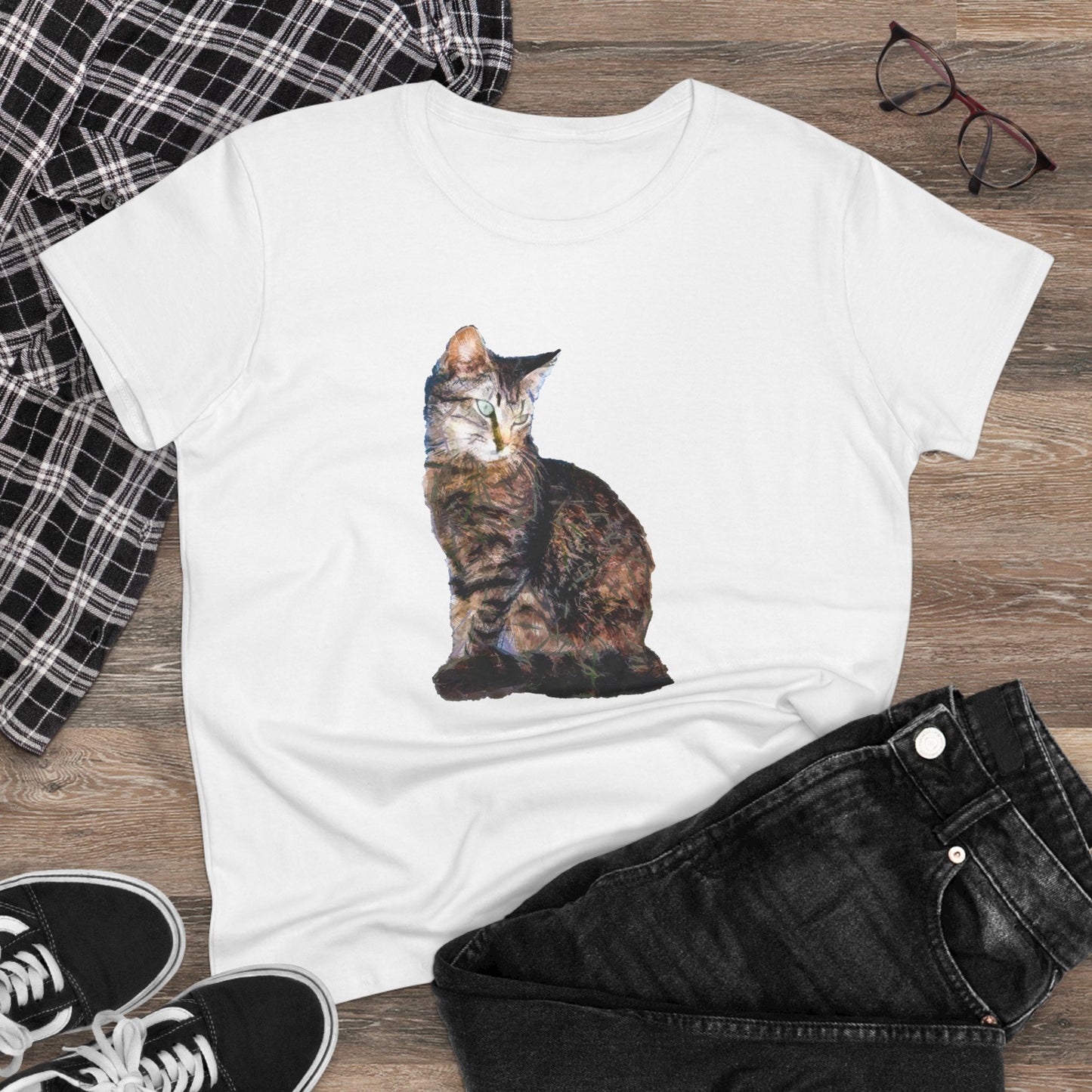 Cats of Greece 'Teris from Tinos' Women's Midweight Cotton Tee