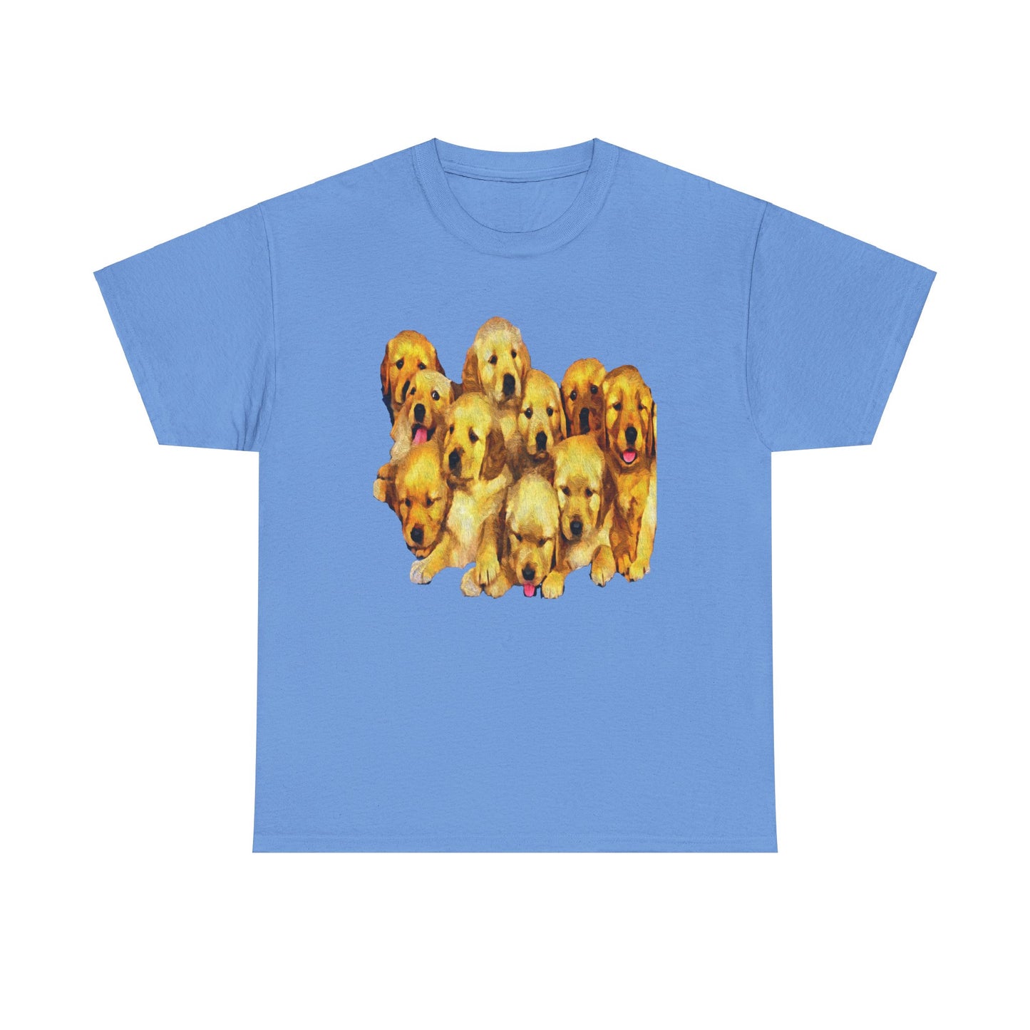 Golden Retriever Puppies Unisex Heavy Cotton Tee