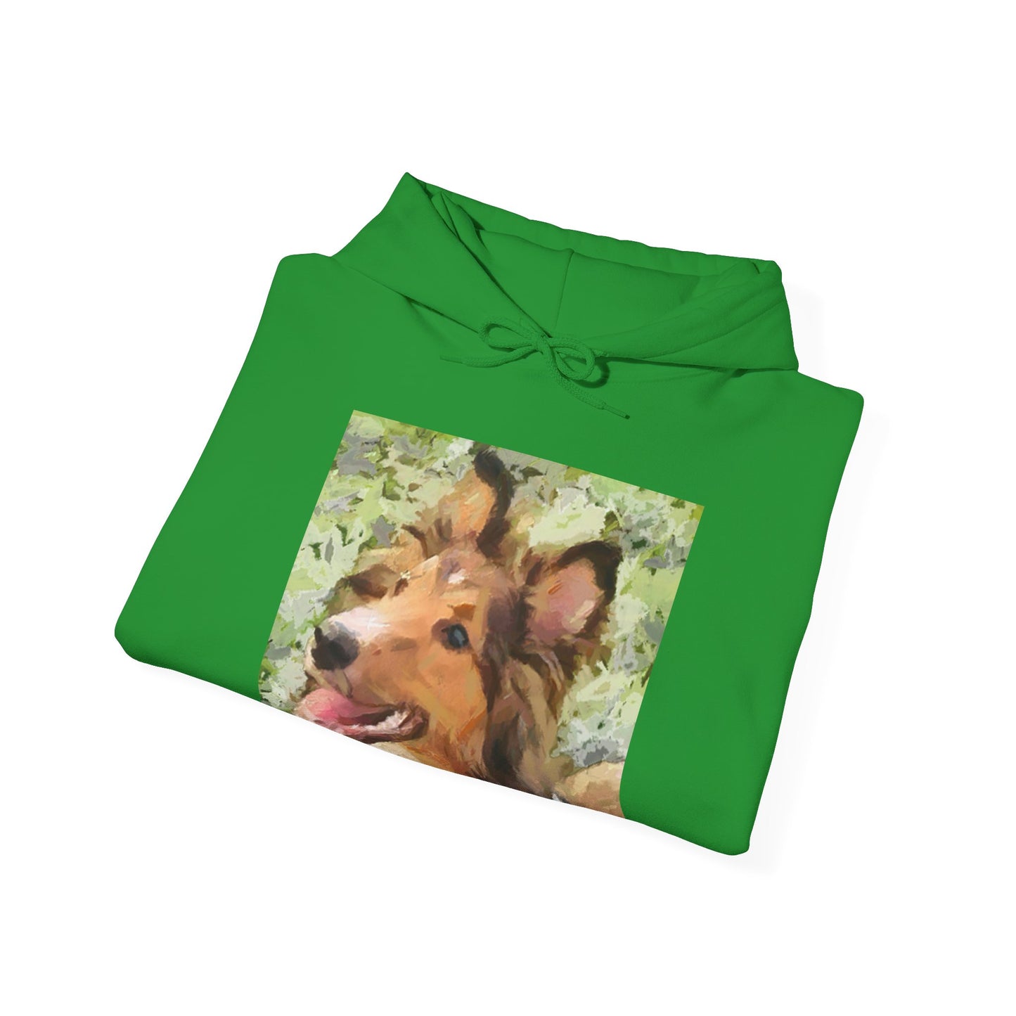 Shetland Sheepdog - Sheltie - "Sheltie Mae' Unisex 50/50 Hooded Sweatshirt