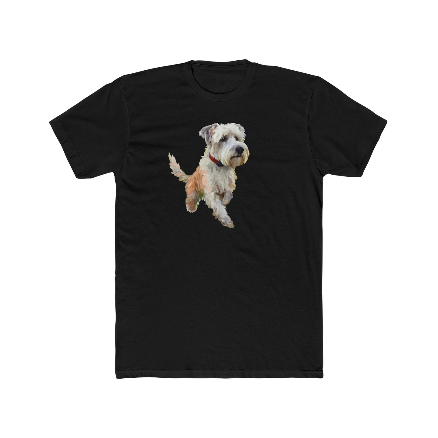 Dandie Dinmont Terrier - Men's Fitted Cotton Crew Tee