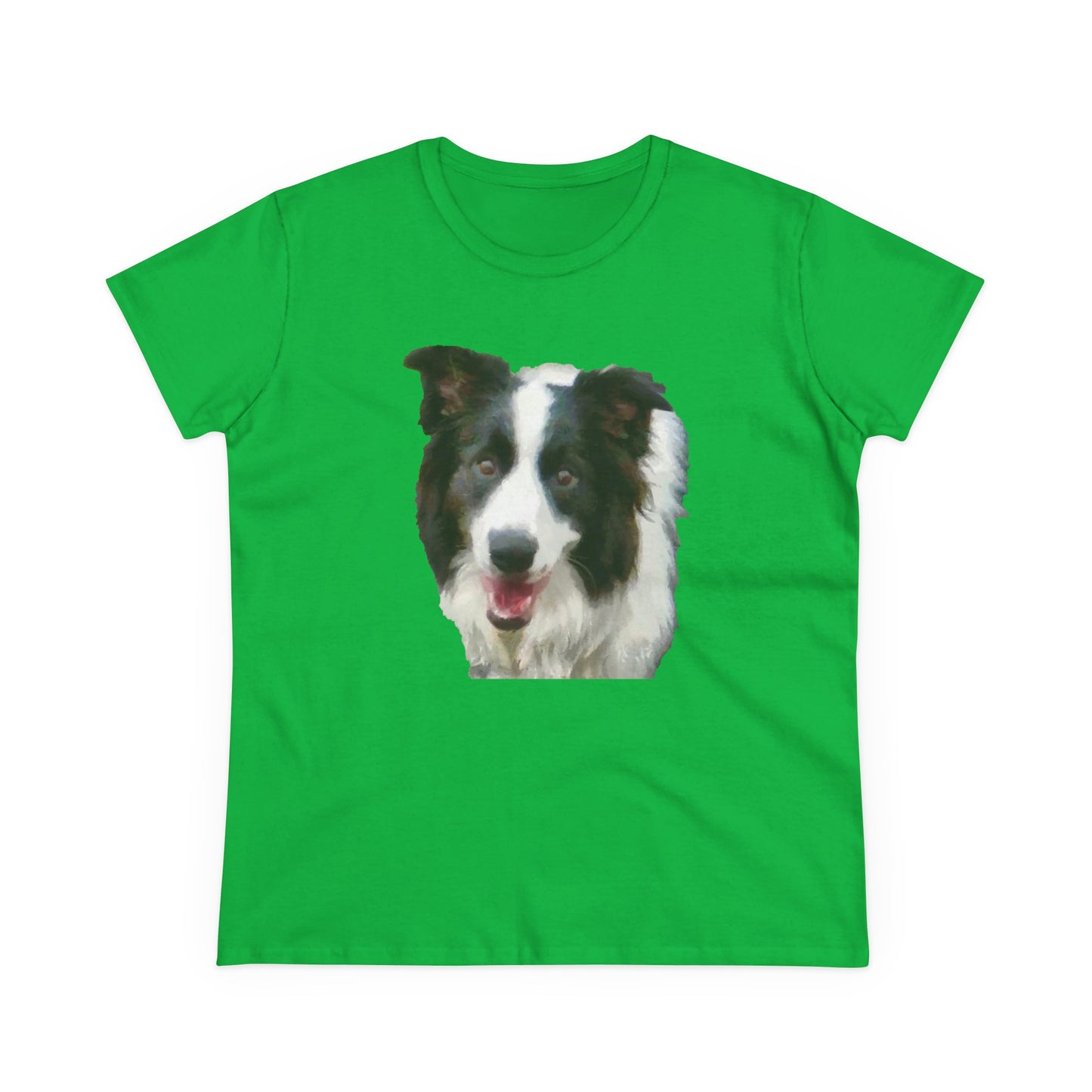 Border Collie '#2' Women's Midweight Cotton Tee