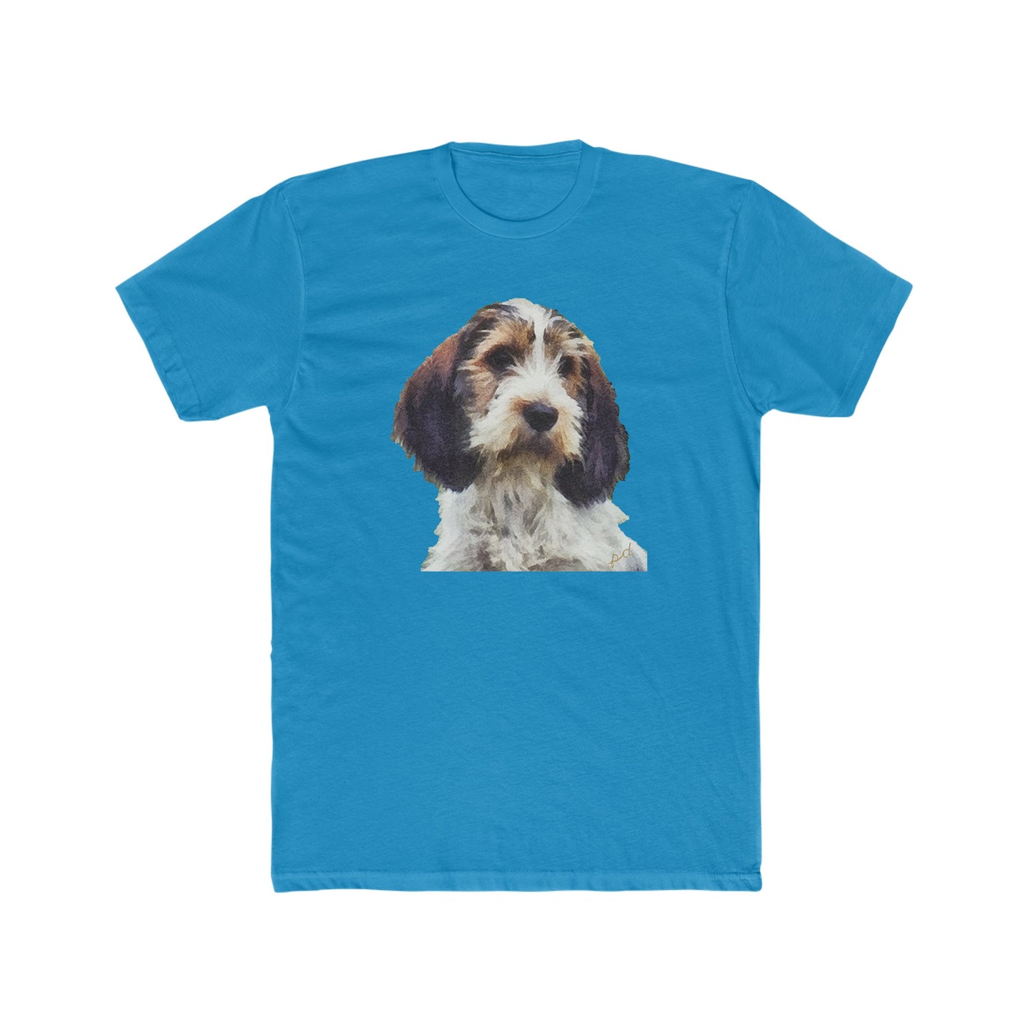 Petit Basset Griffon Vendeen -- Men's Fitted Cotton Crew Tee