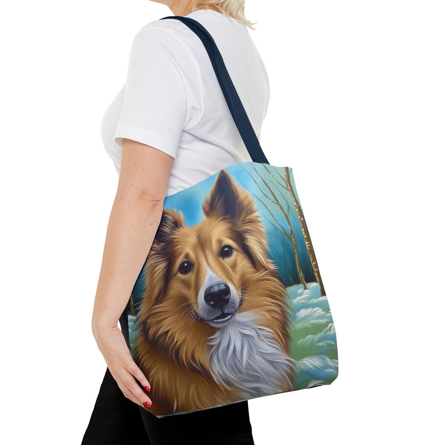 Icelandic Sheepdog Polyester Tote Bag (AOP)