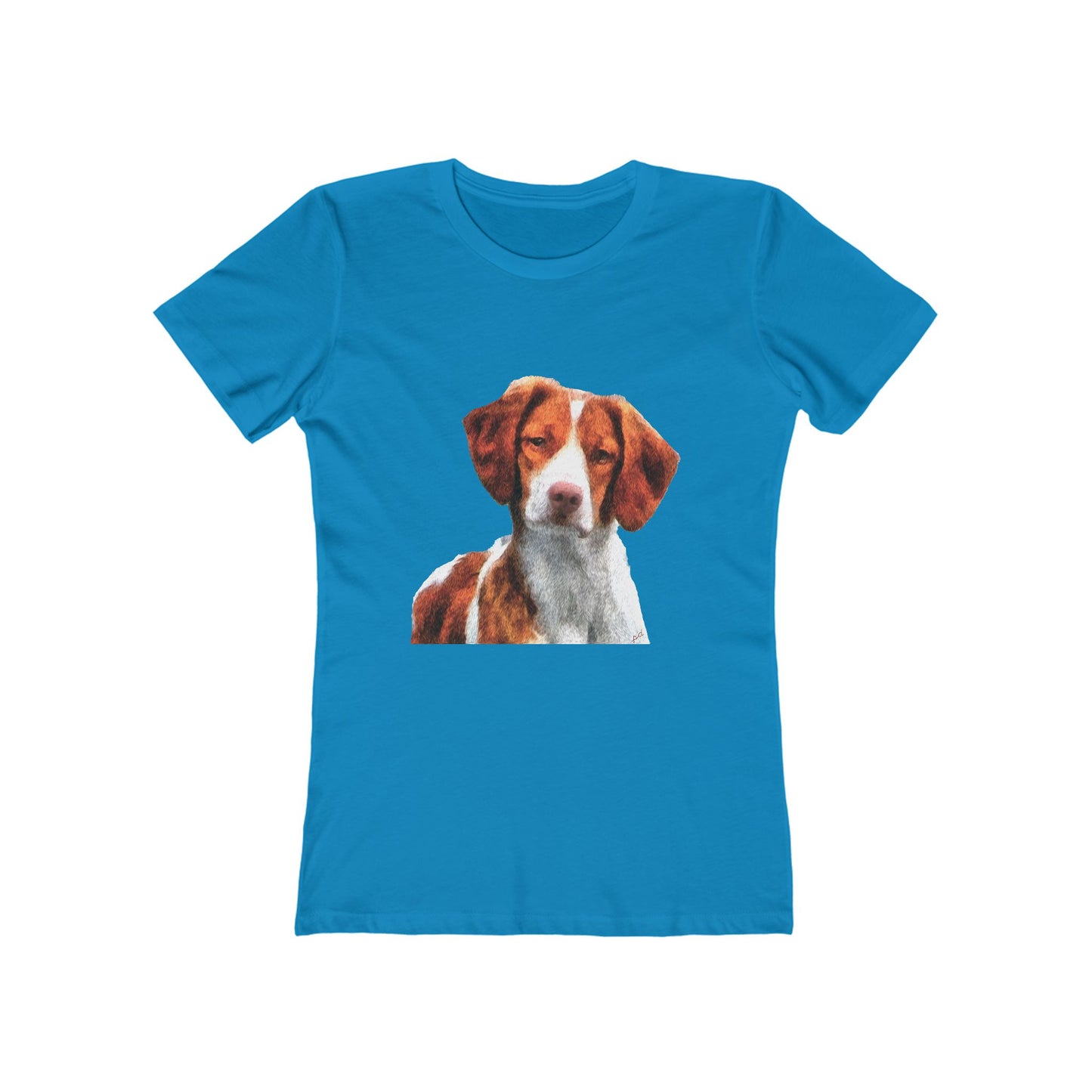 Brittany Spaniel 'Gunner' Women's Slim Fitted T-Shirt