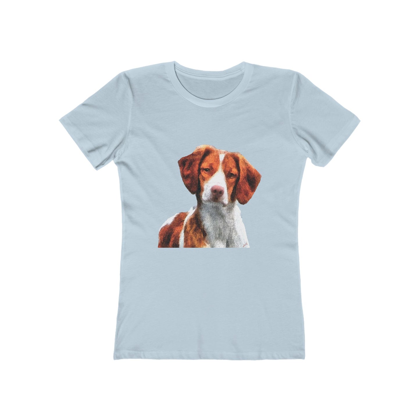 Brittany Spaniel 'Gunner' Women's Slim Fitted T-Shirt