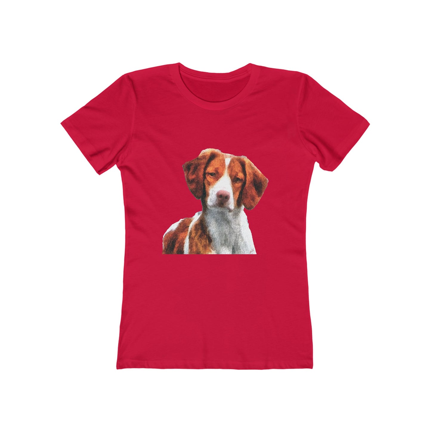 Brittany Spaniel 'Gunner' Women's Slim Fitted T-Shirt