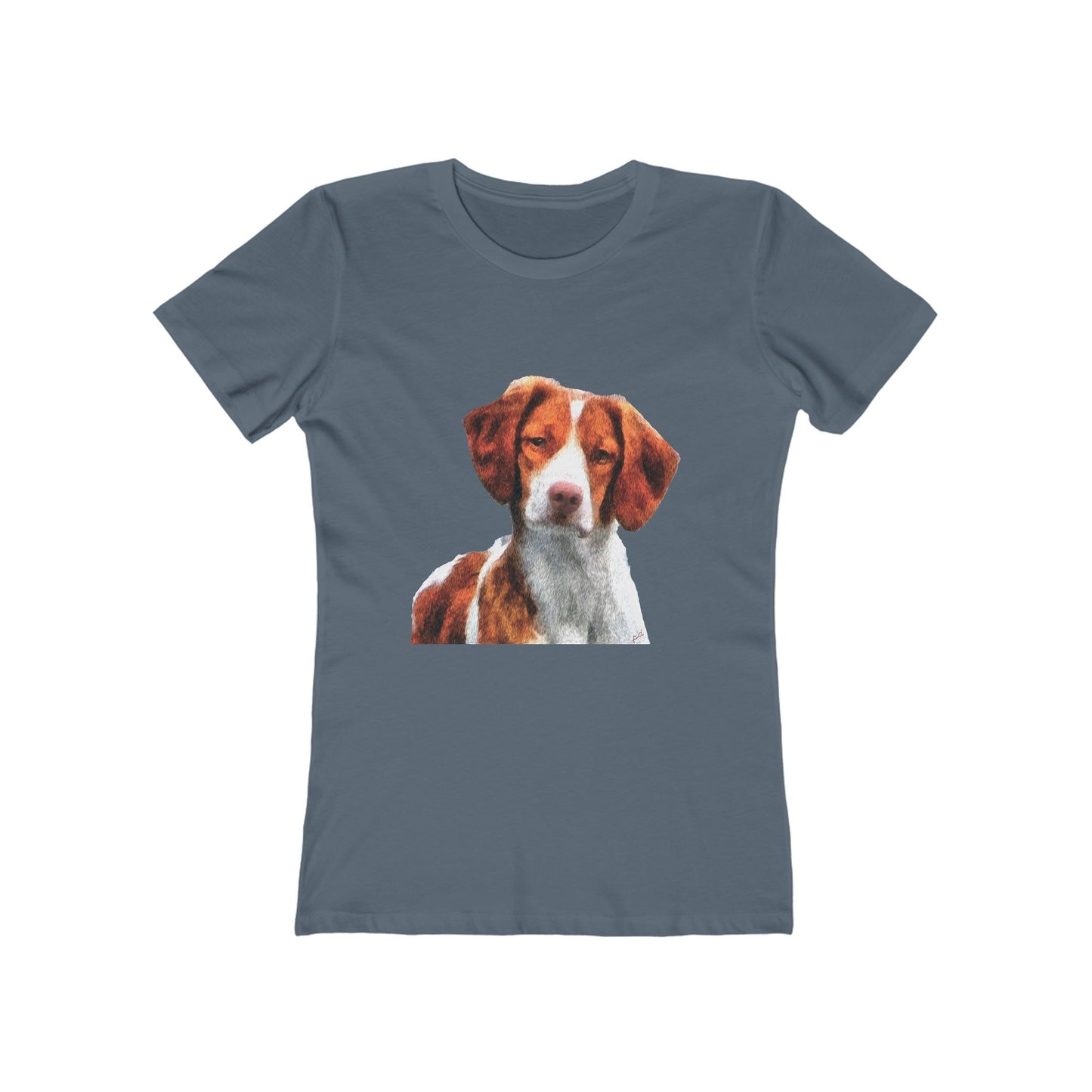Brittany Spaniel 'Gunner' Women's Slim Fitted T-Shirt