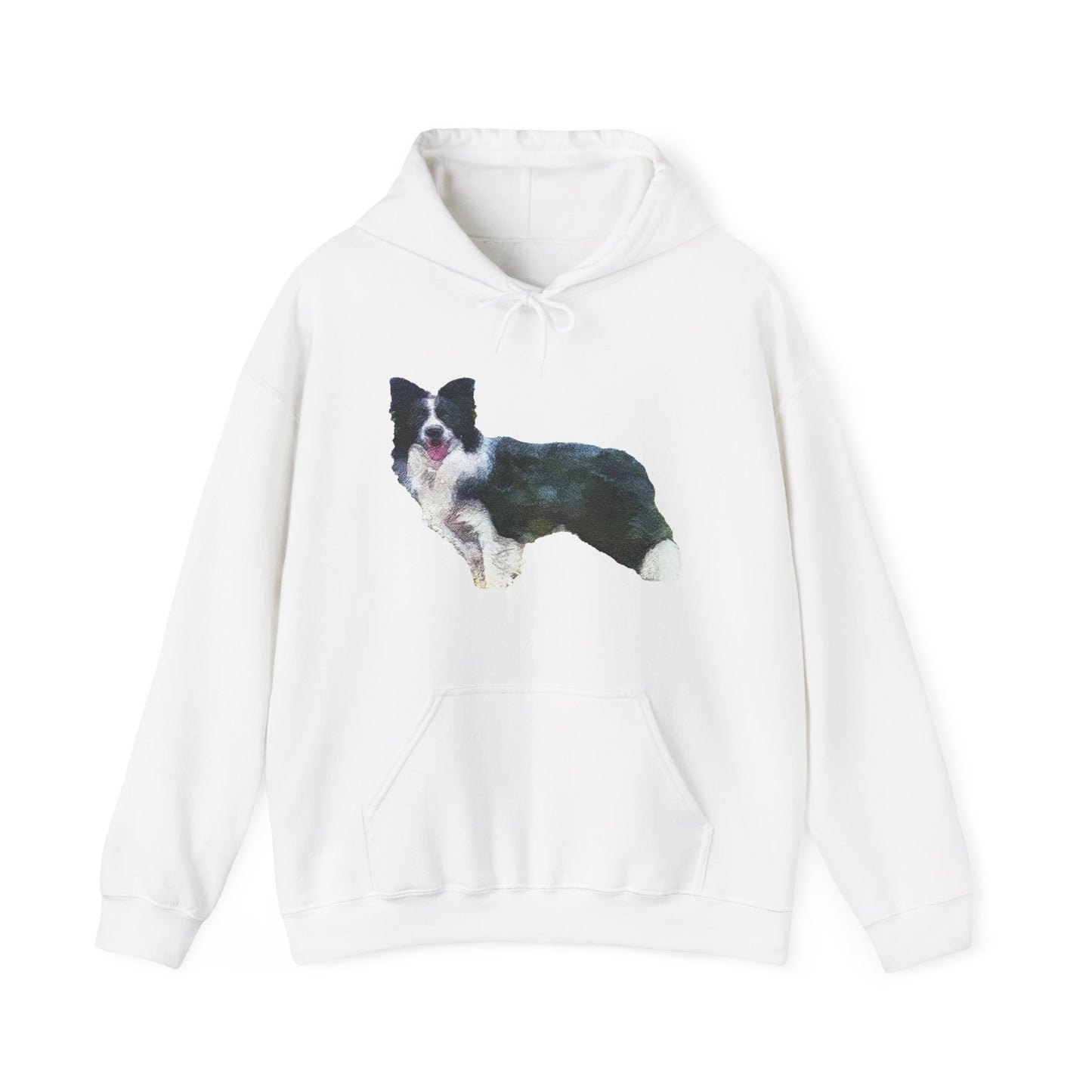Border Collie 'Andrew' Unisex 50/50 Hooded Sweatshirt