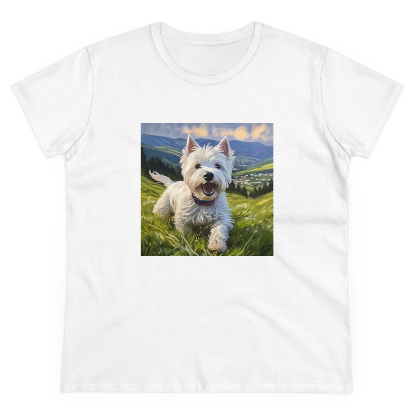 Westie Artistic Painting Women's Cotton Tee