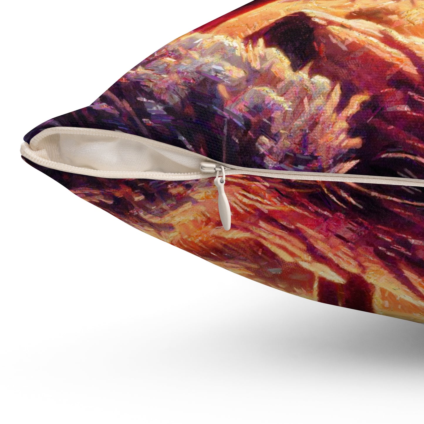 Coyotees in Moonlight - Spun Polyester Throw Pillow