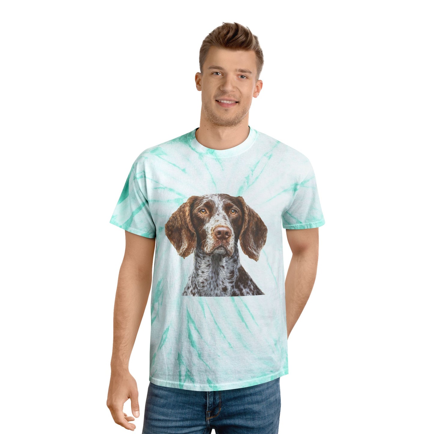 German Wirehaired Pointer Classic Tie-Dye Tee, Cyclone