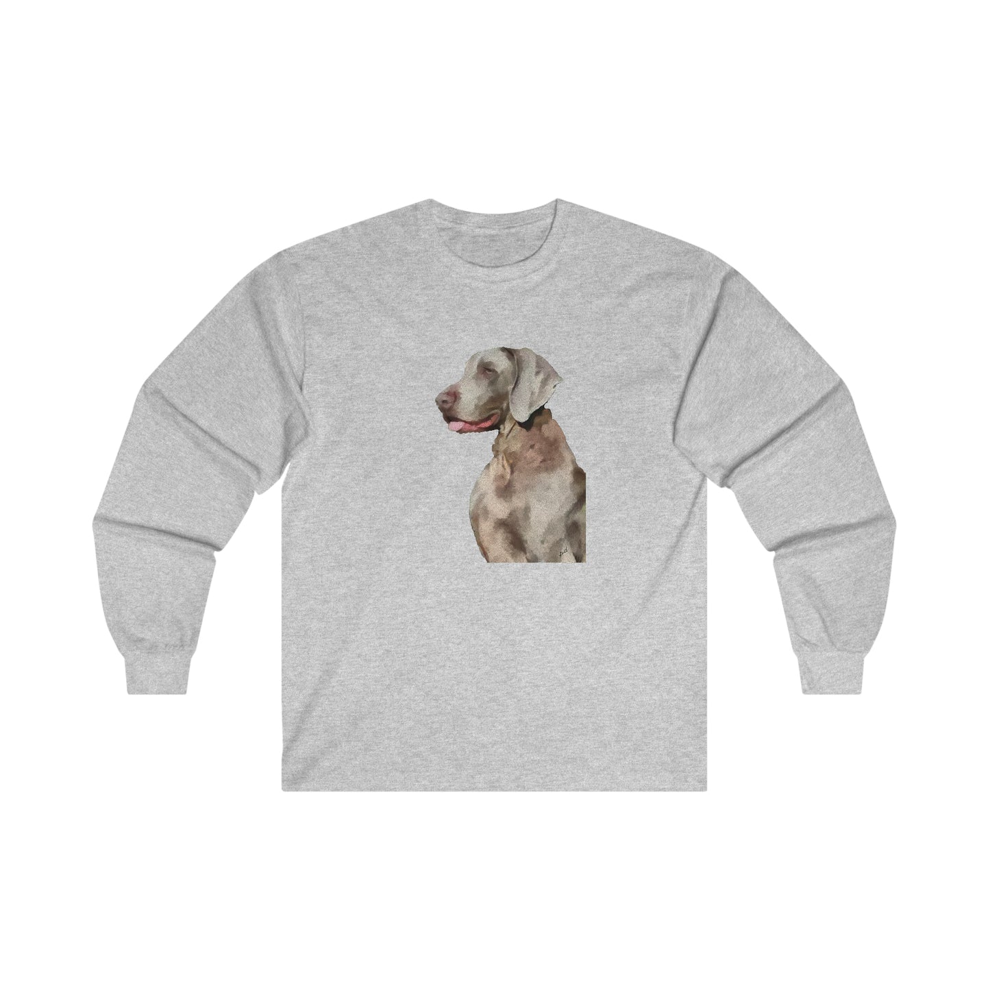 Weimaraner 'Rocky' Unisex Cotton Long Sleeve Tee