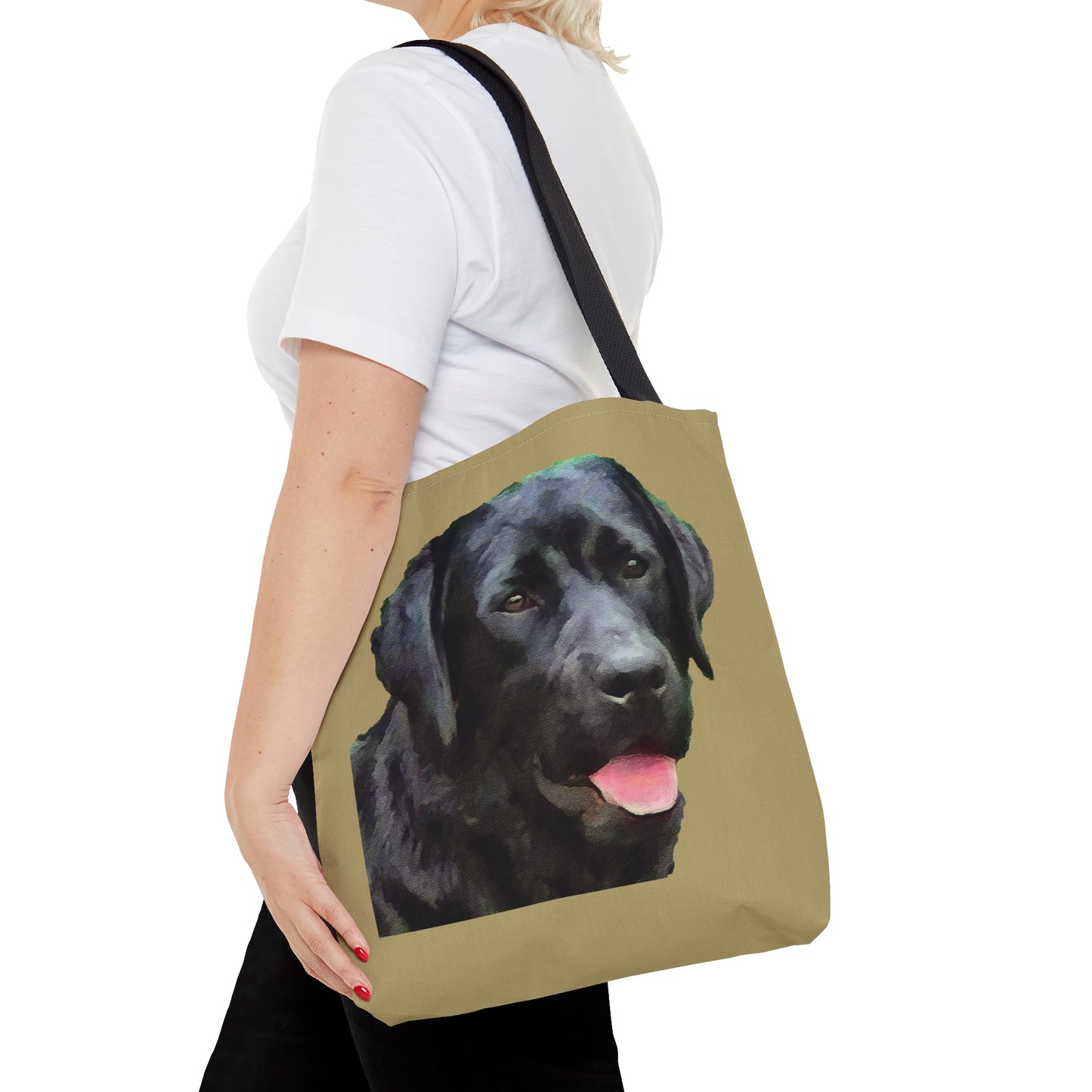 Charming Rizzo Black Labrador Tote Bag