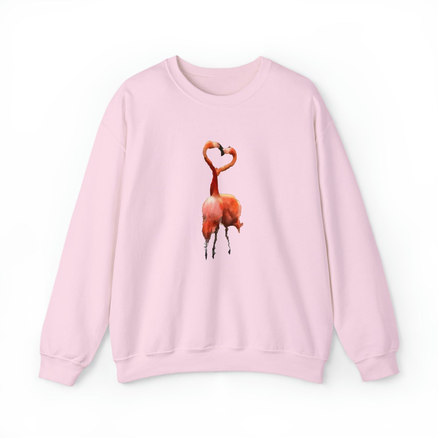 Flamingos 'Love Birds;' Unisex 50/50 Crewneck Sweatshirt