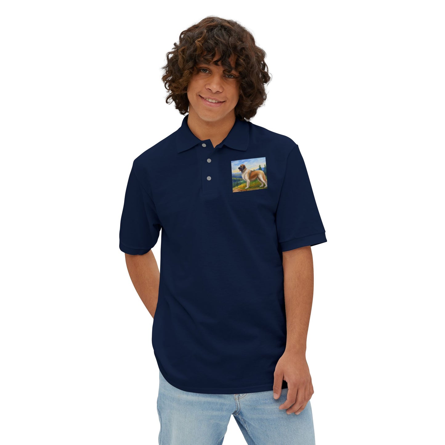 Anatolian Shepherd #2 Men's Piqué Polo Shirt