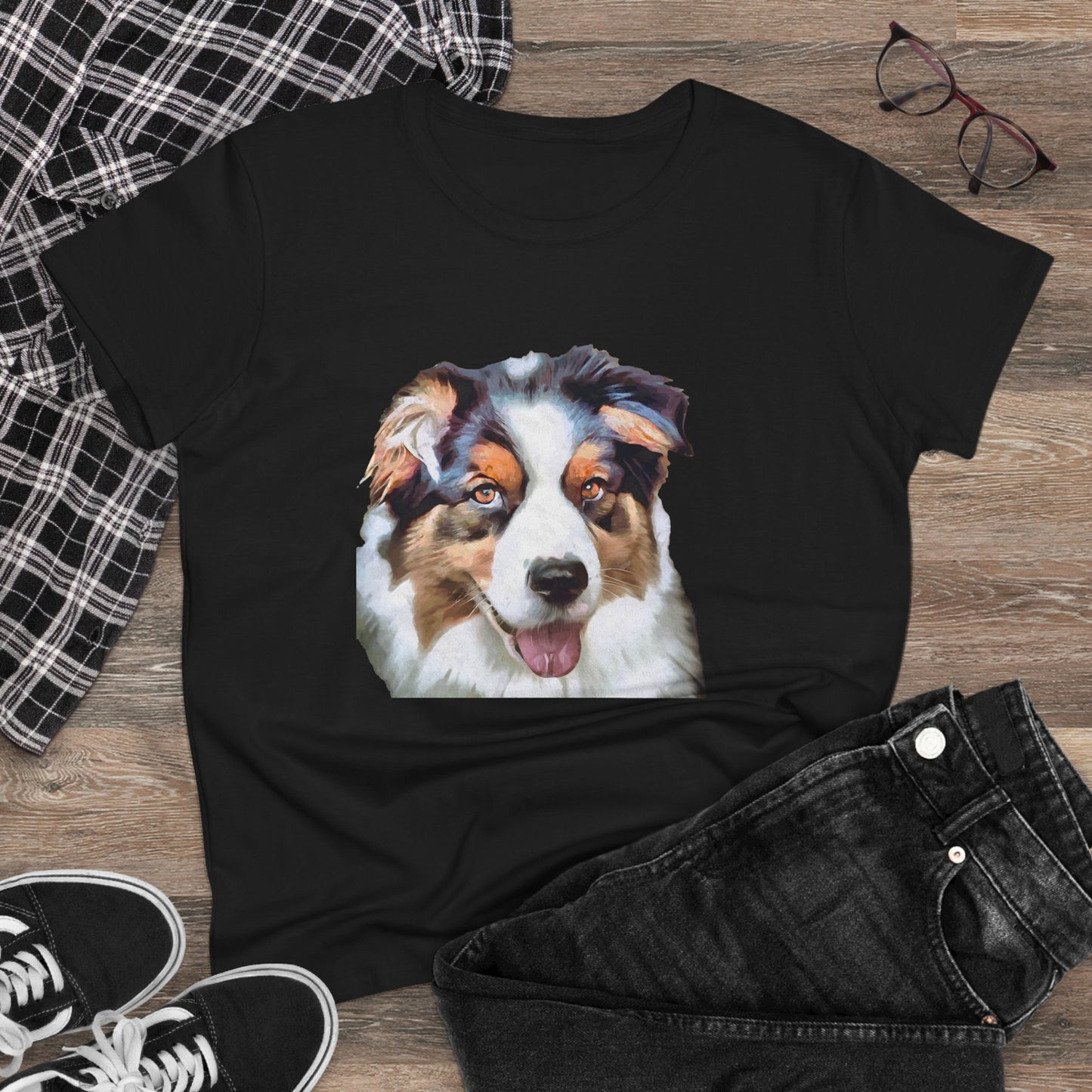 Australian Shepherd - Blue Merle Women's Midweight Cotton Tee