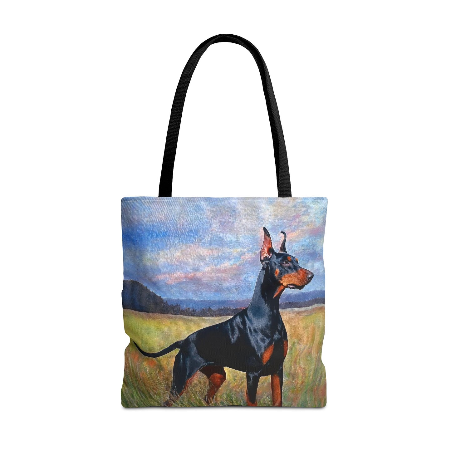 Doberman Pinscher Polyester Tote Bag (AOP)