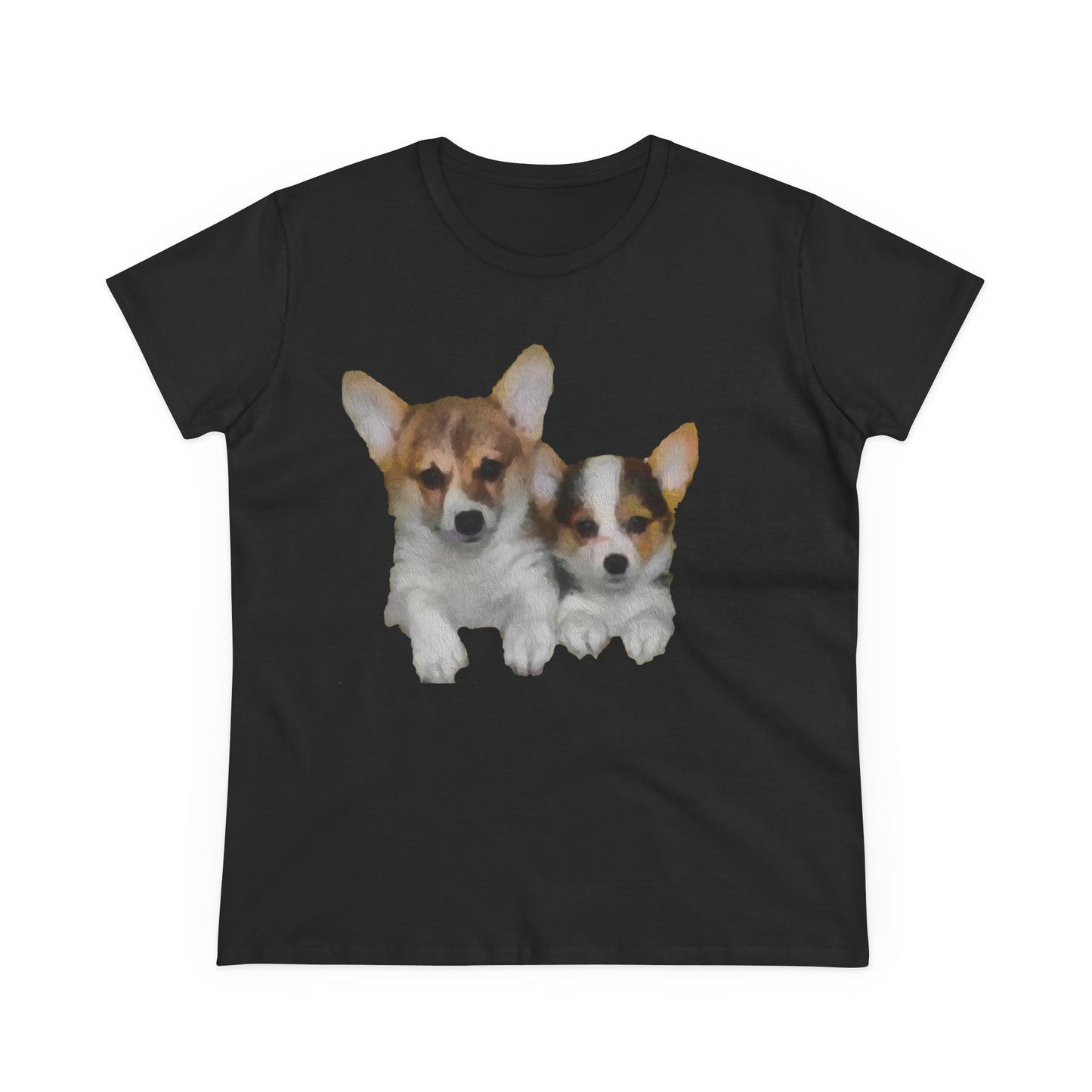 Welsh Corgi 'Cousins' Women's Midweight Cotton Tee