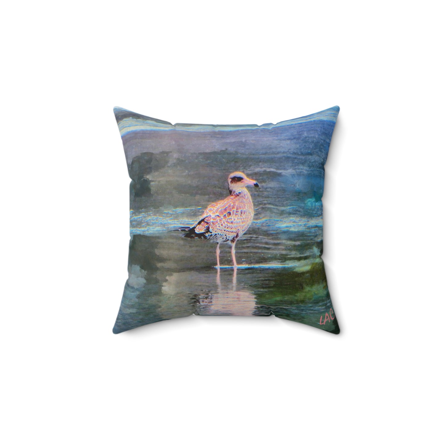 Bodega Seagull #2 - Spun Polyester Throw Pillow