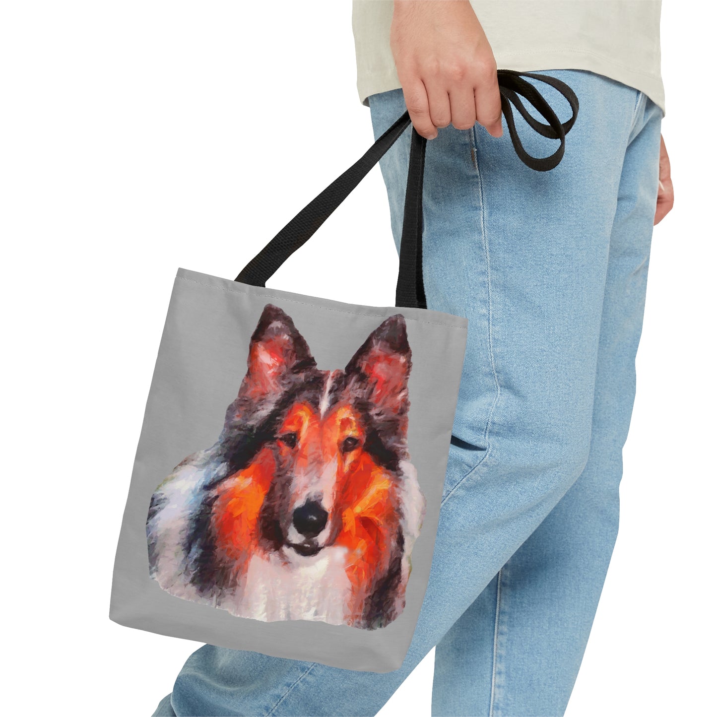 Rough Coated Collie Tote Bag