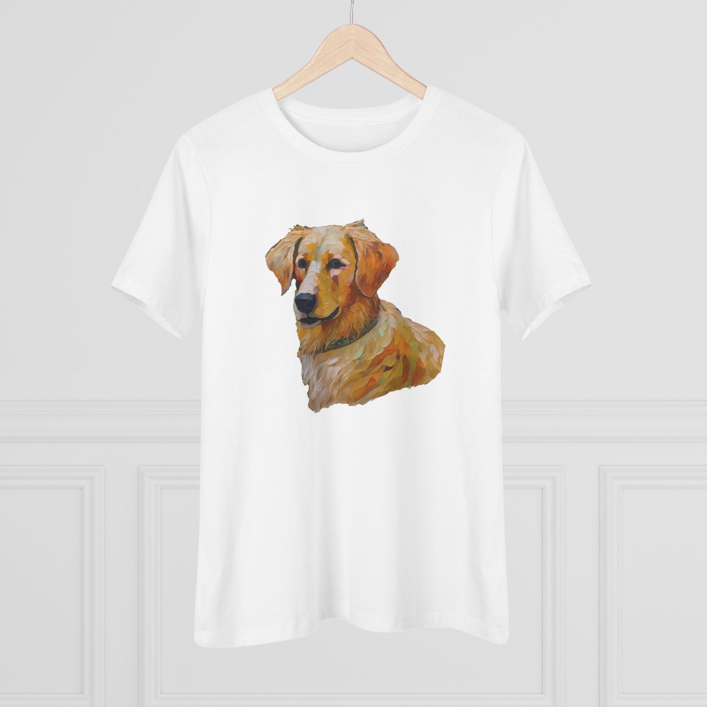 Golden Retriever Puppy Women's Relaxed Fit Cotton Tee