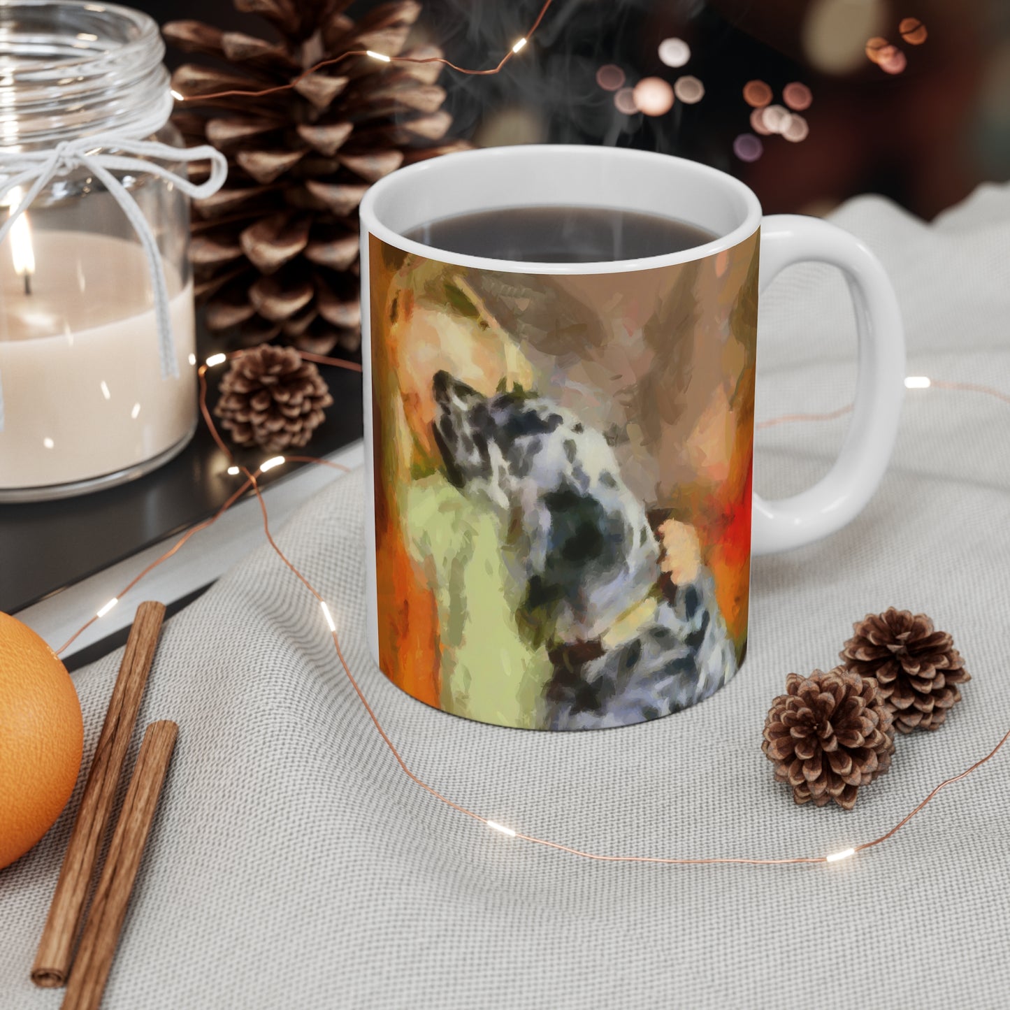 English Setter & Child - Ceramic Mug 11oz