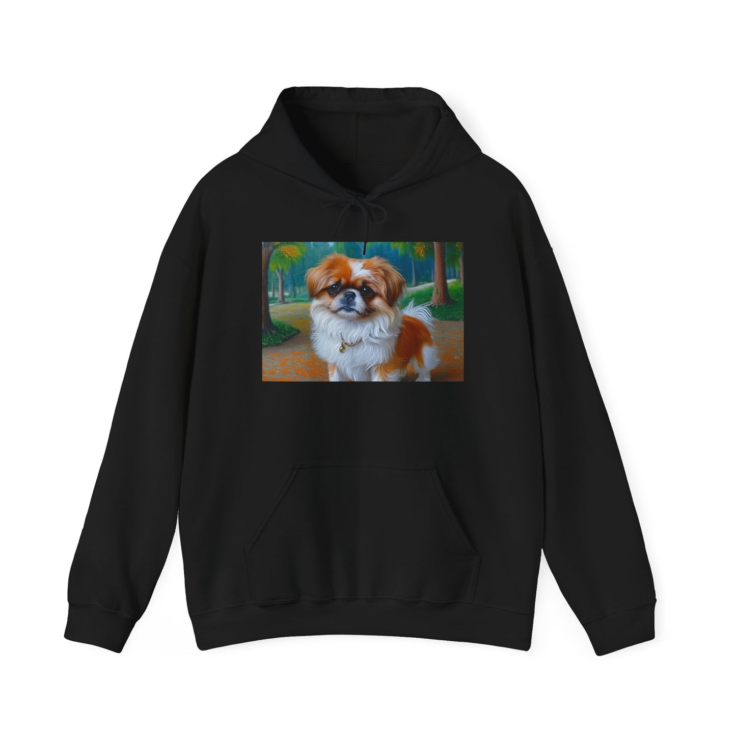 Pekingese Puppy Unisex 50/50 Hooded Sweatshirt