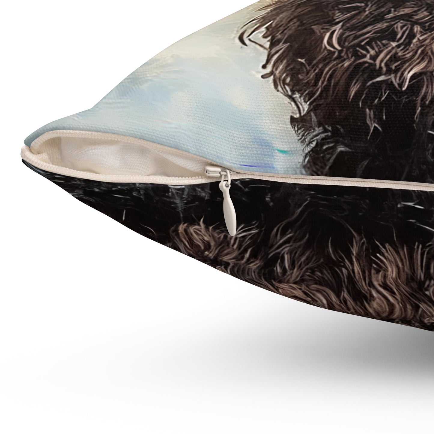 Barbet Spun Polyester Throw Pillow: Embrace Artistry and Comfort