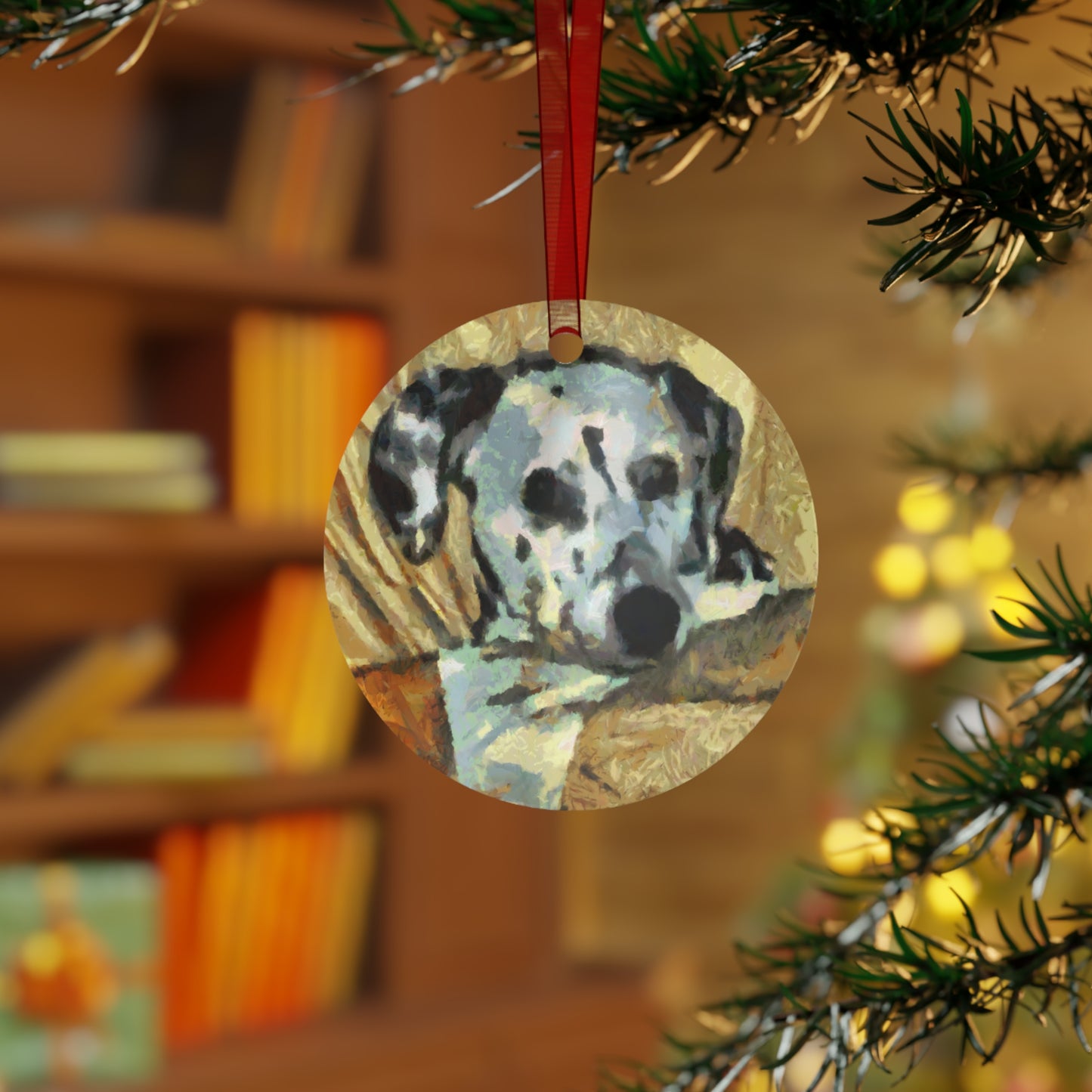 Dalmatian 'Time for Breakfast' Metal Ornaments