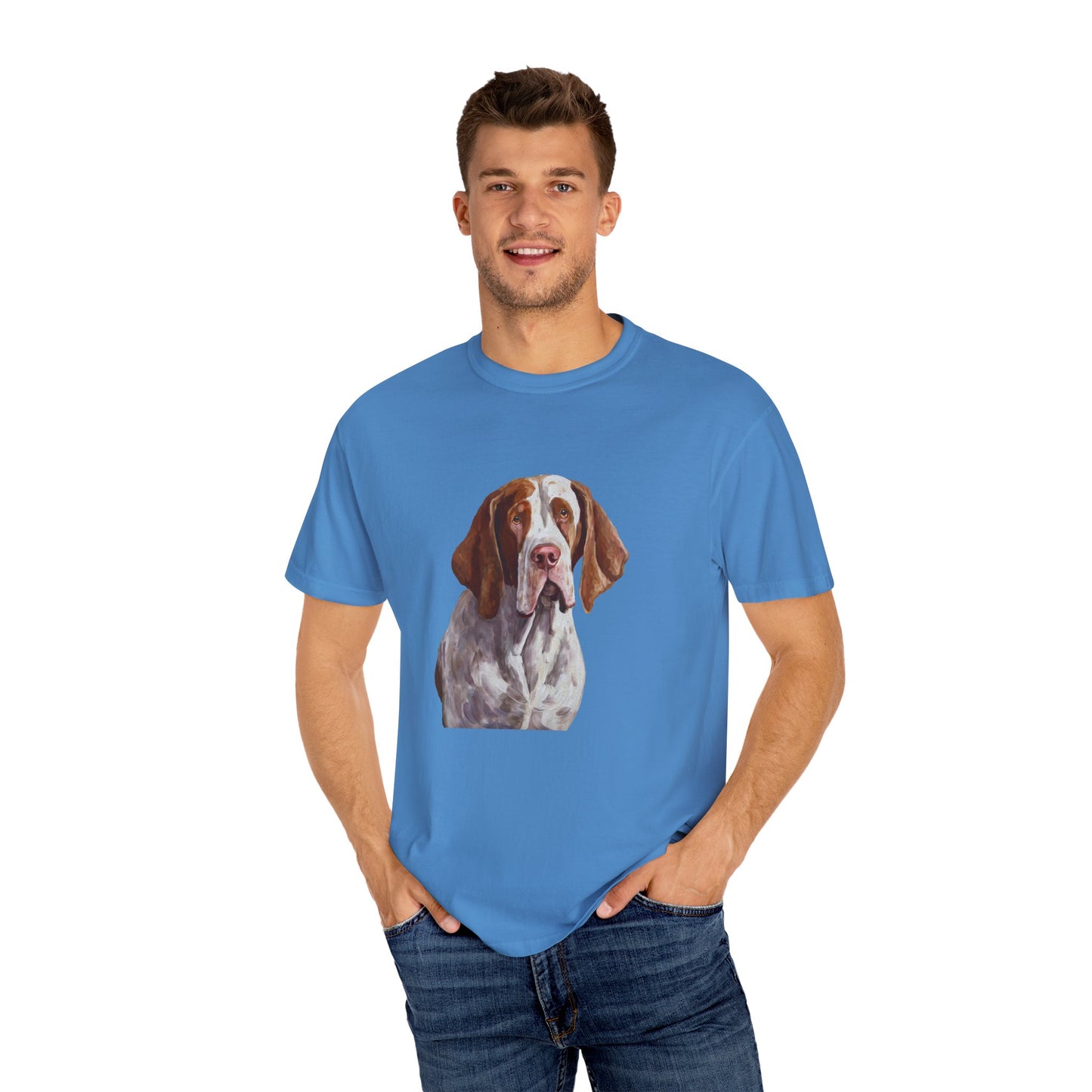 Bracco Italiano Unisex Relaxed Fit Garment-Dyed T-shirt