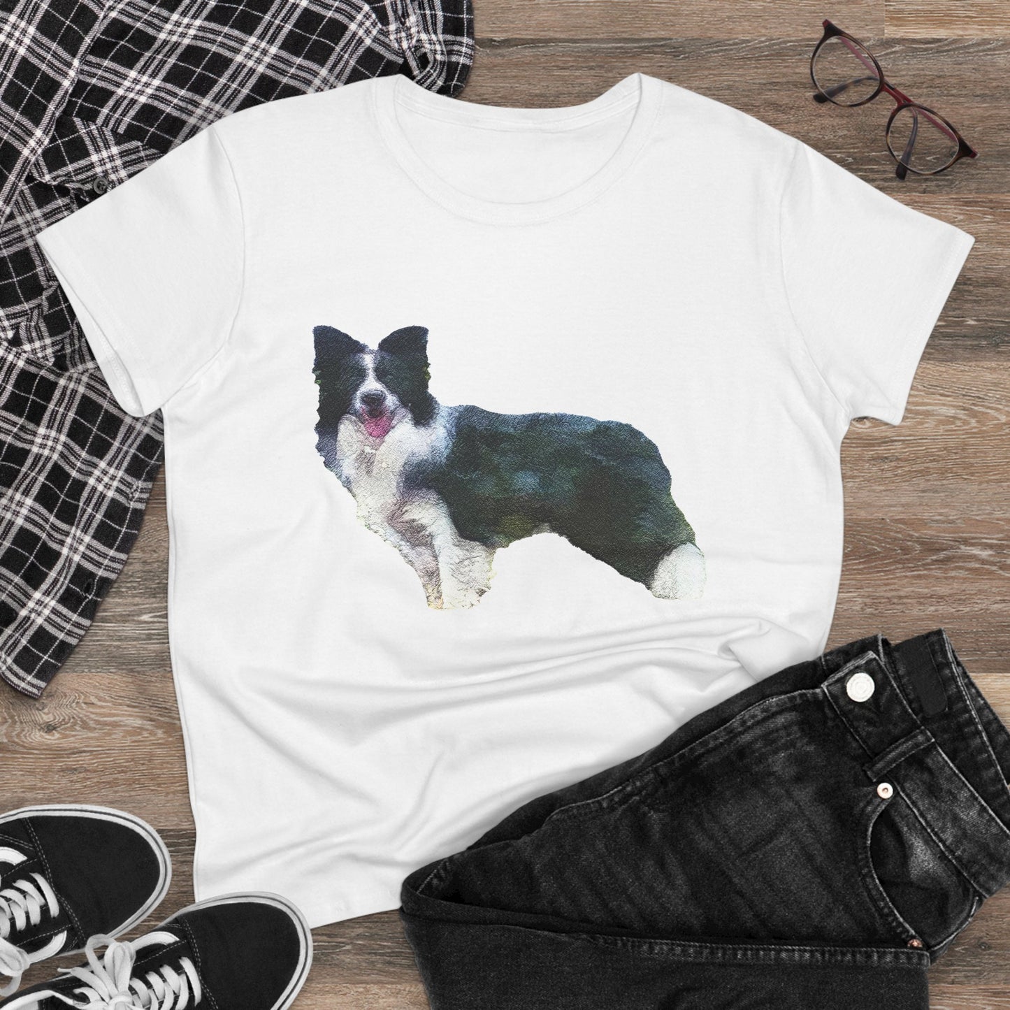 Border Collie '#1' - Women's Midweight Cotton Tee