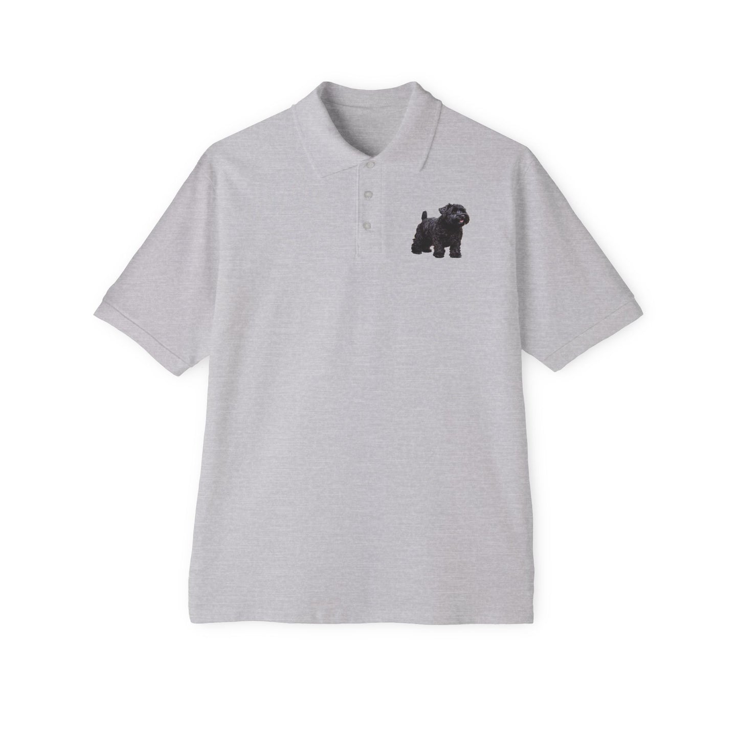 Black Russian Terrier Puppy Men's Piqué Polo Shirt