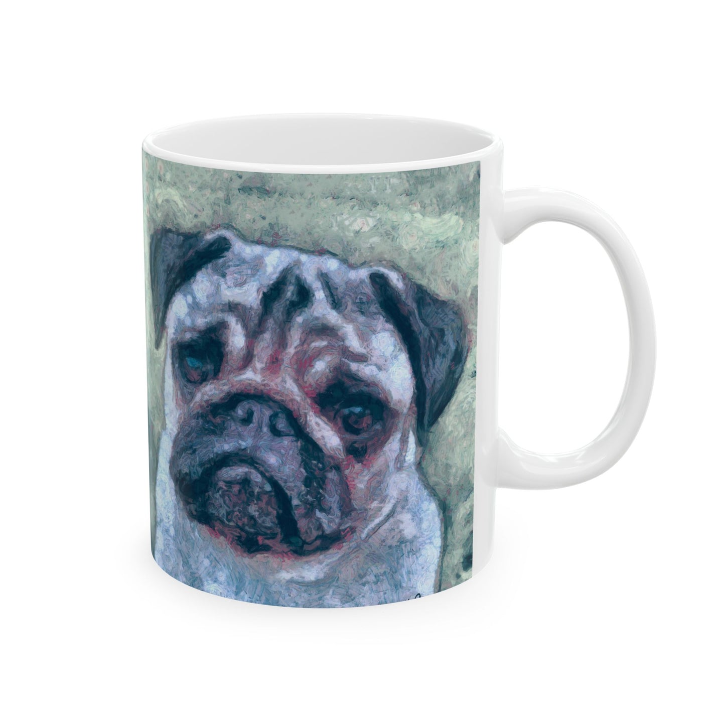 Pug 'Pompey' Ceramic Mug 11oz