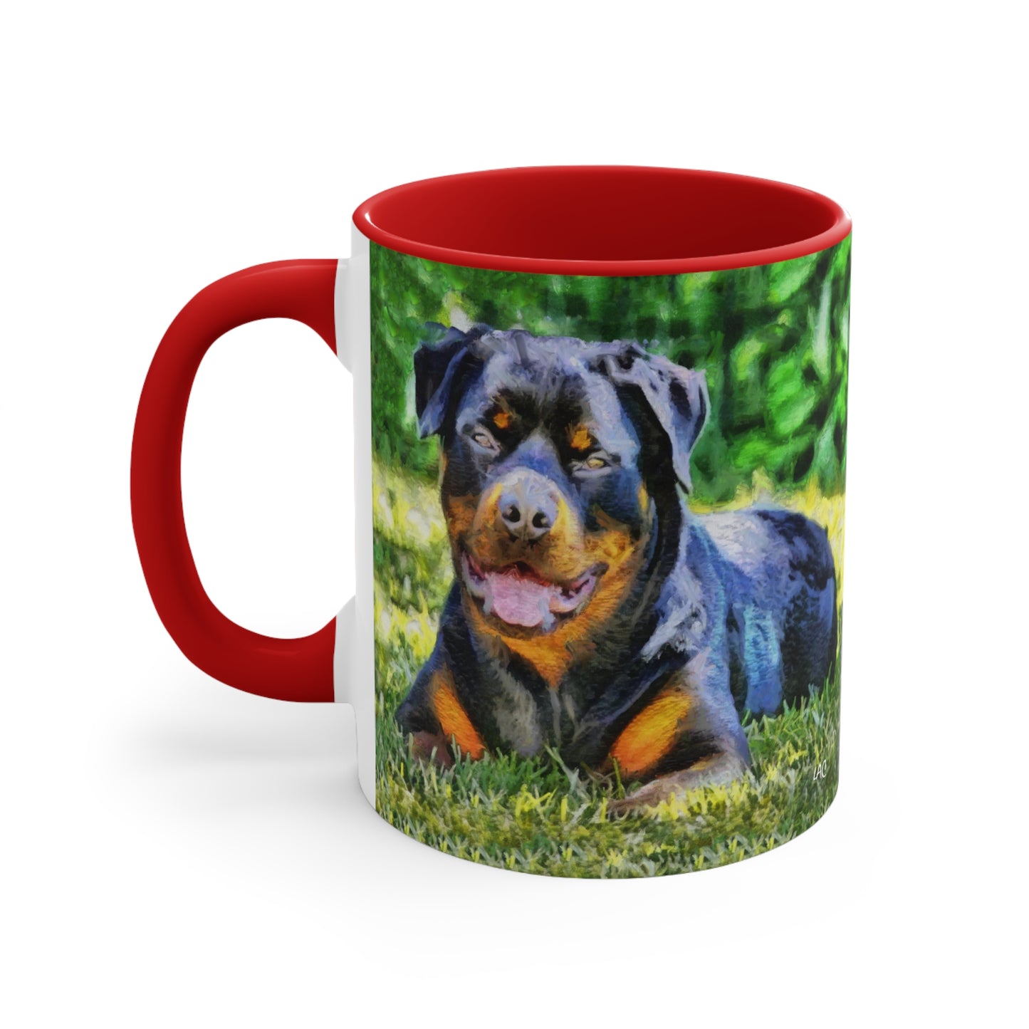 Rottweiler 'Lina' Accent Coffee Mug, 11oz