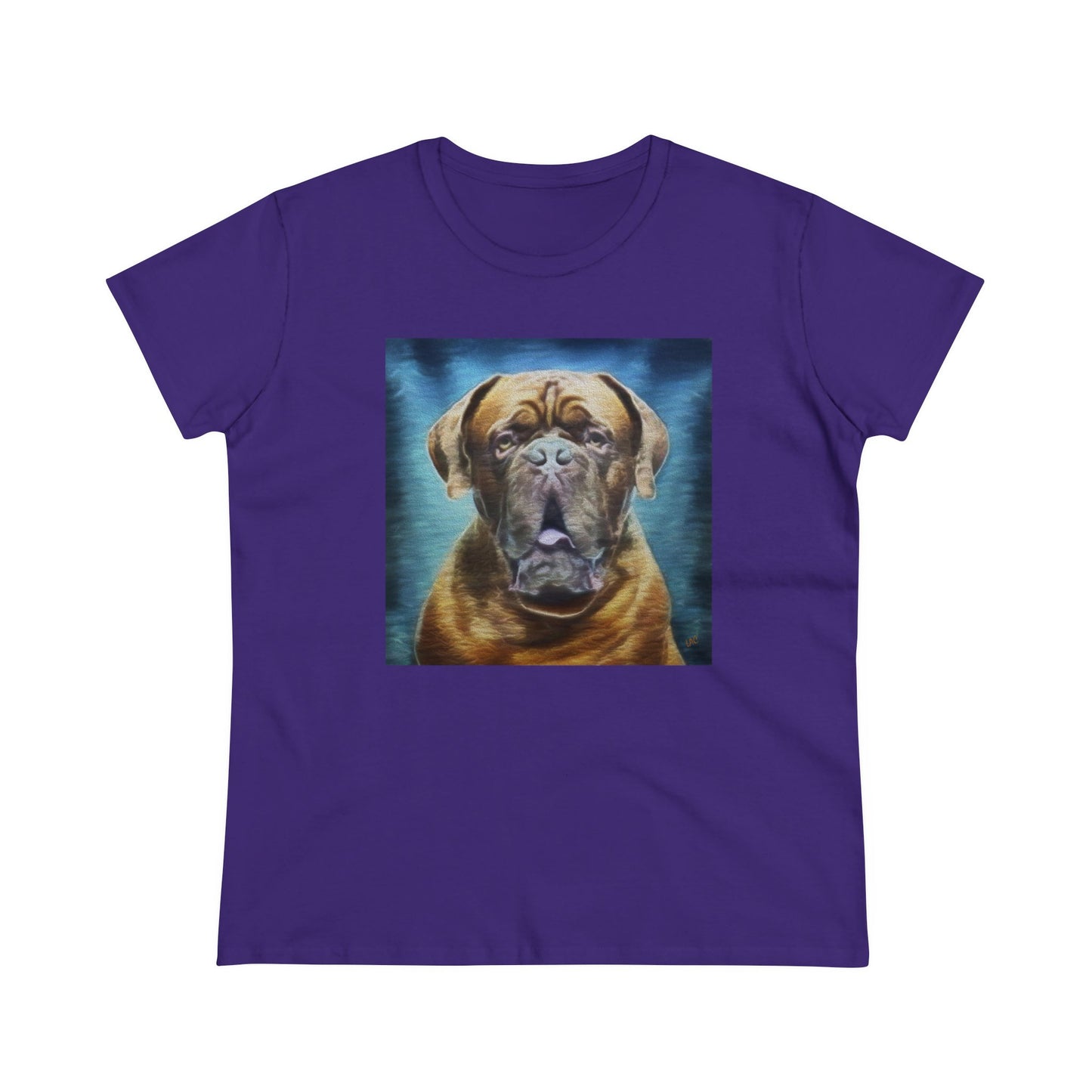 Dogue de Bordeaux Fine Art Painting Women's Midweight Cotton Tee