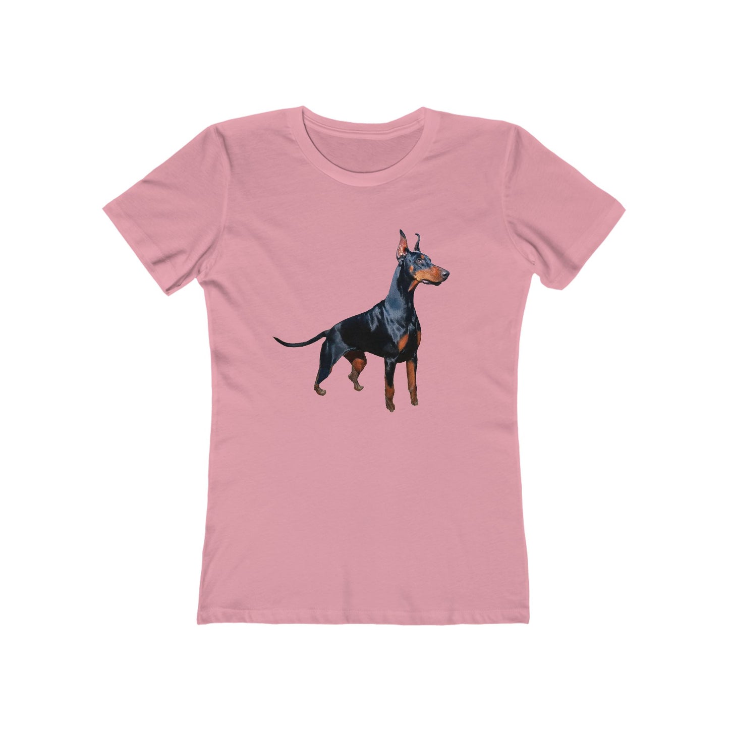 Stylish Doberman Graphic - Women's Slim Fit Ringspun Cotton Tee for Dog Lovers