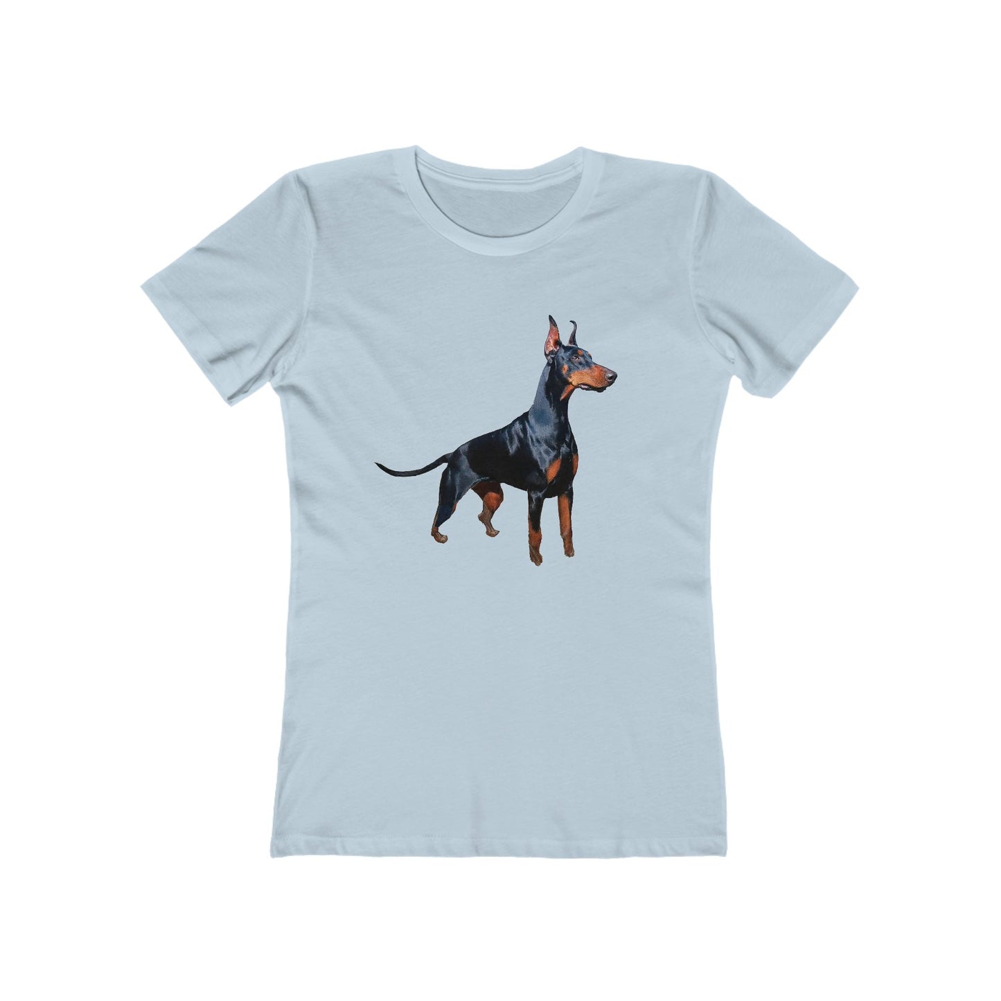 Stylish Doberman Graphic - Women's Slim Fit Ringspun Cotton Tee for Dog Lovers