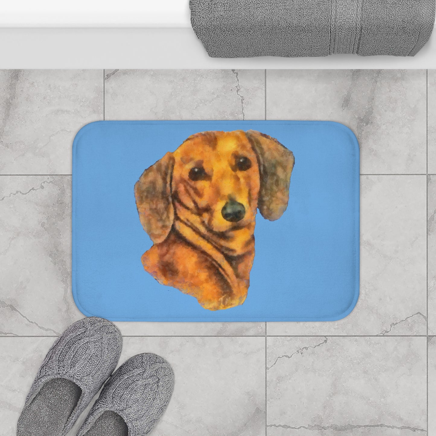 Dachshund 'Doxie 1' Bathroom Rug Mat