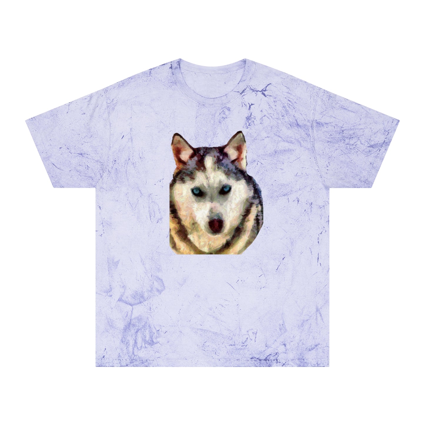Siberian Husky 'Sacha' Unisex Cotton Color Blast T-Shirt
