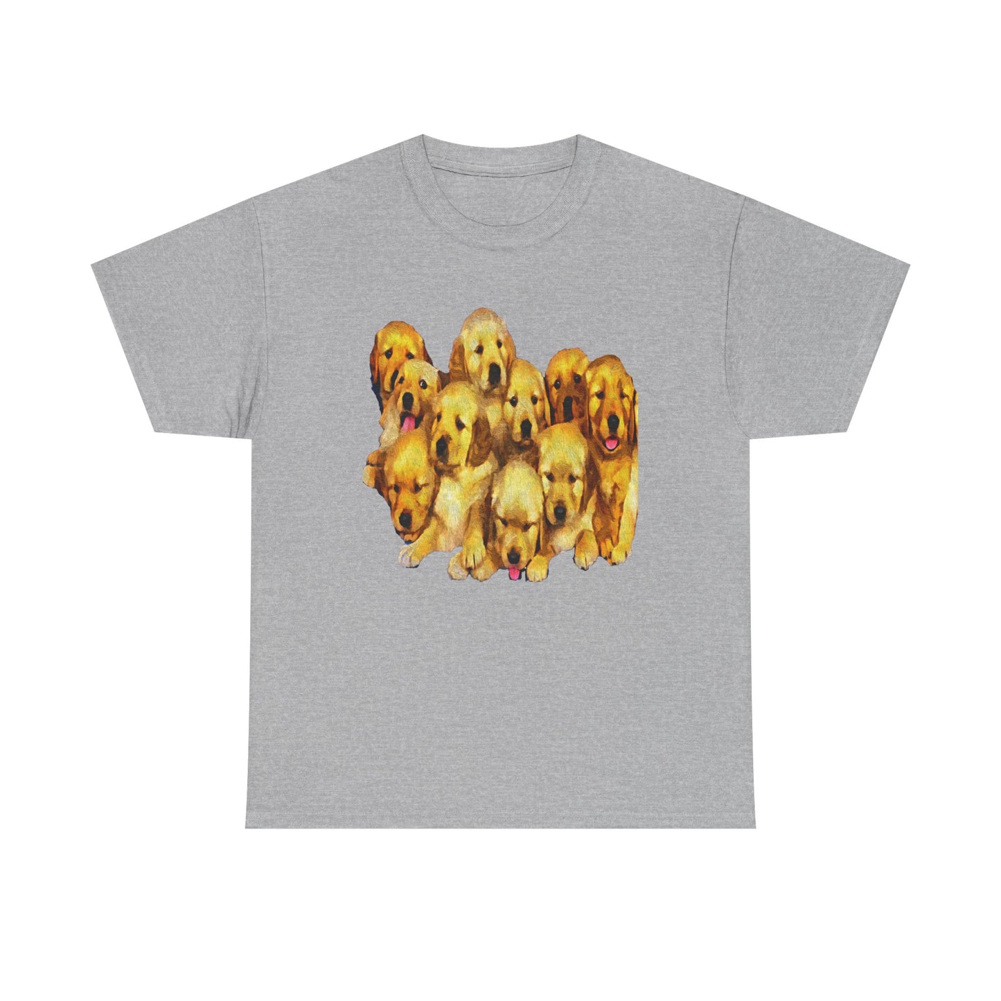 Golden Retriever Puppies Unisex Heavy Cotton Tee