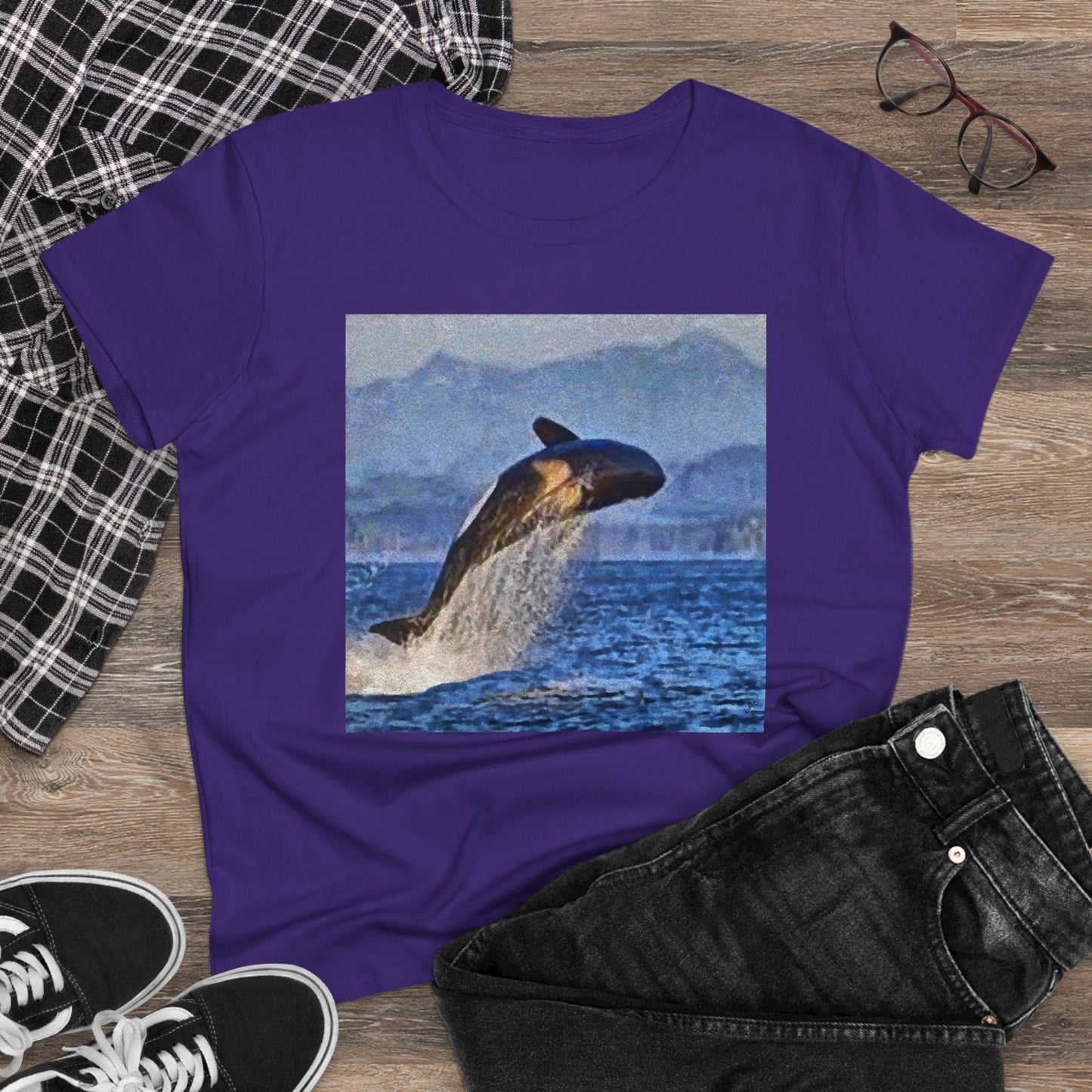Whale 'Leviathan' Women's Midweight Cotton Tee
