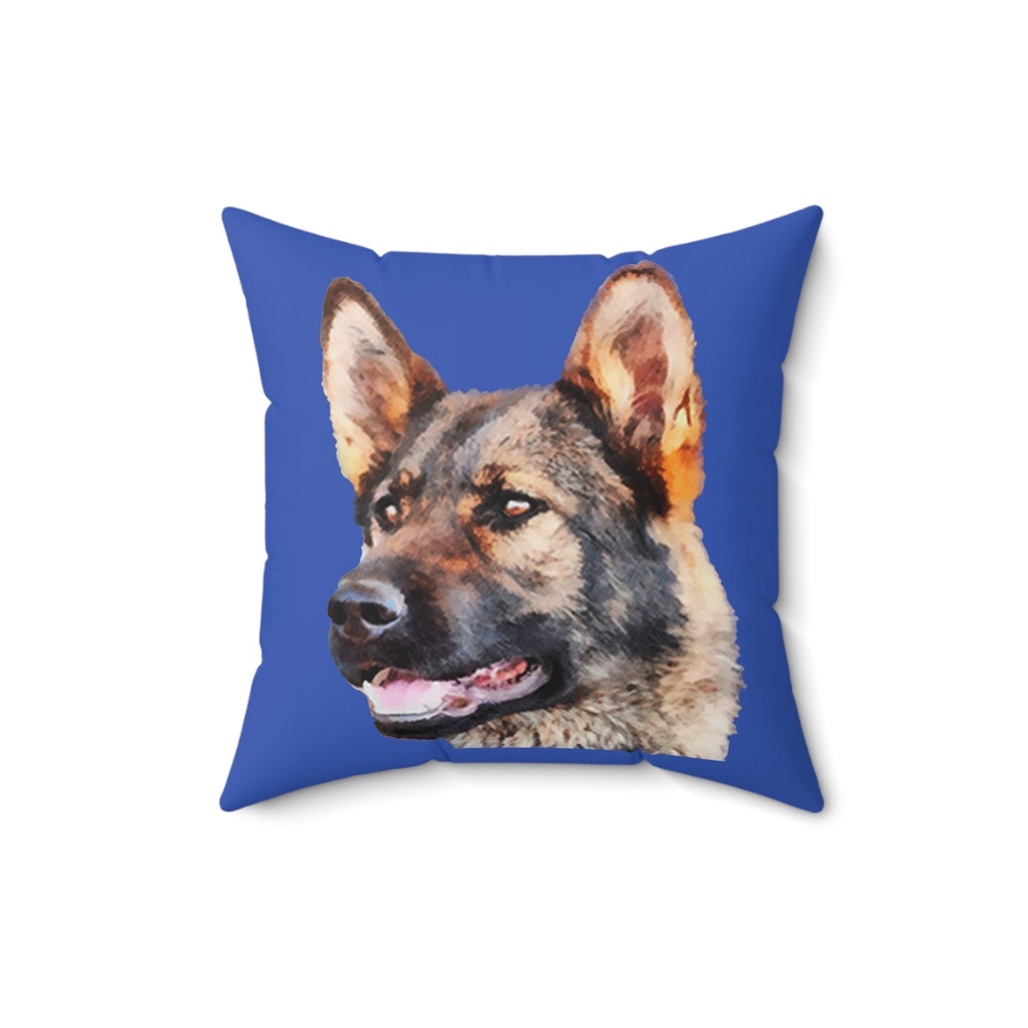 German Shepherd 'Hans' Spun Polyester Throw Pillow