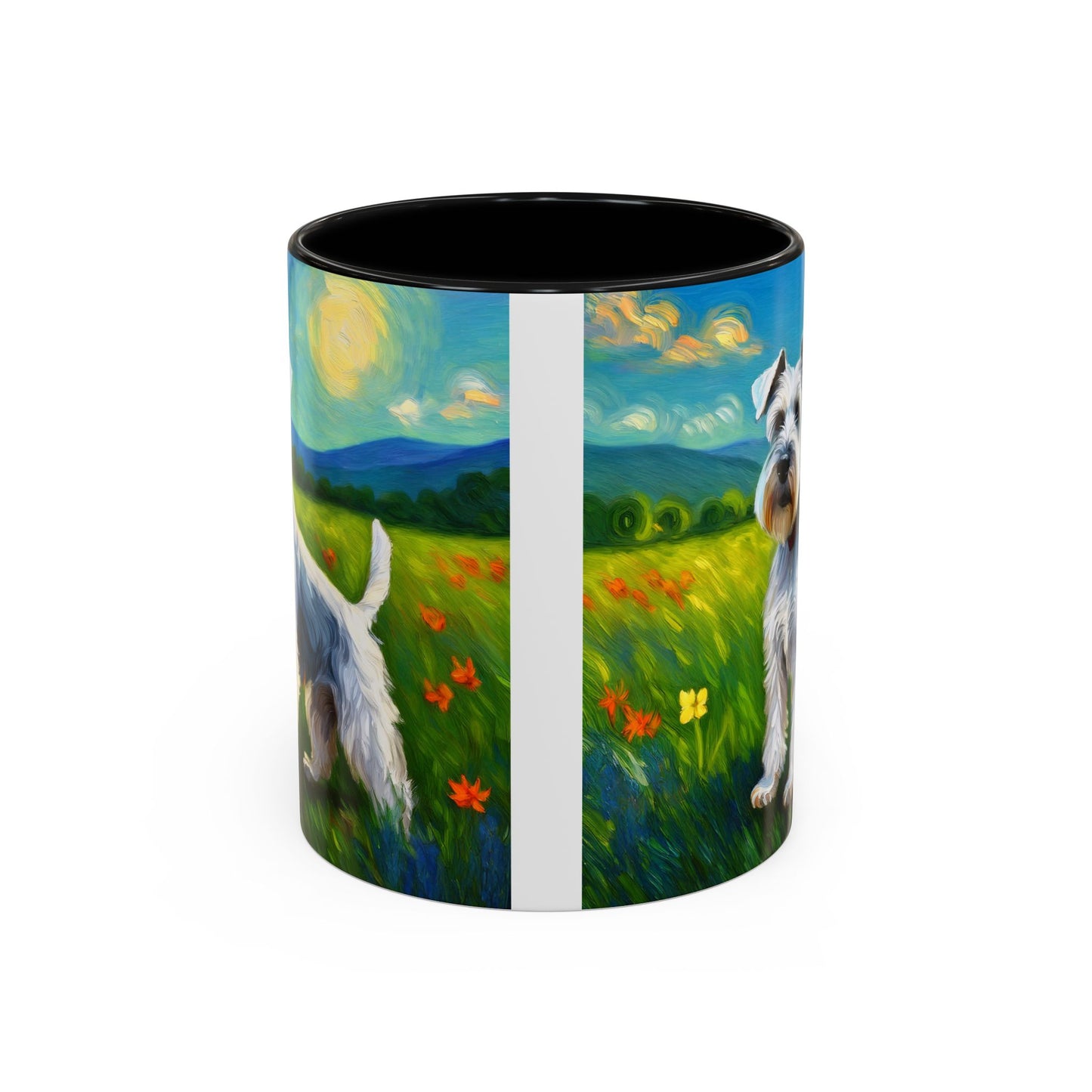 White Schnauzer Accent Coffee Mug - 2 Sizes