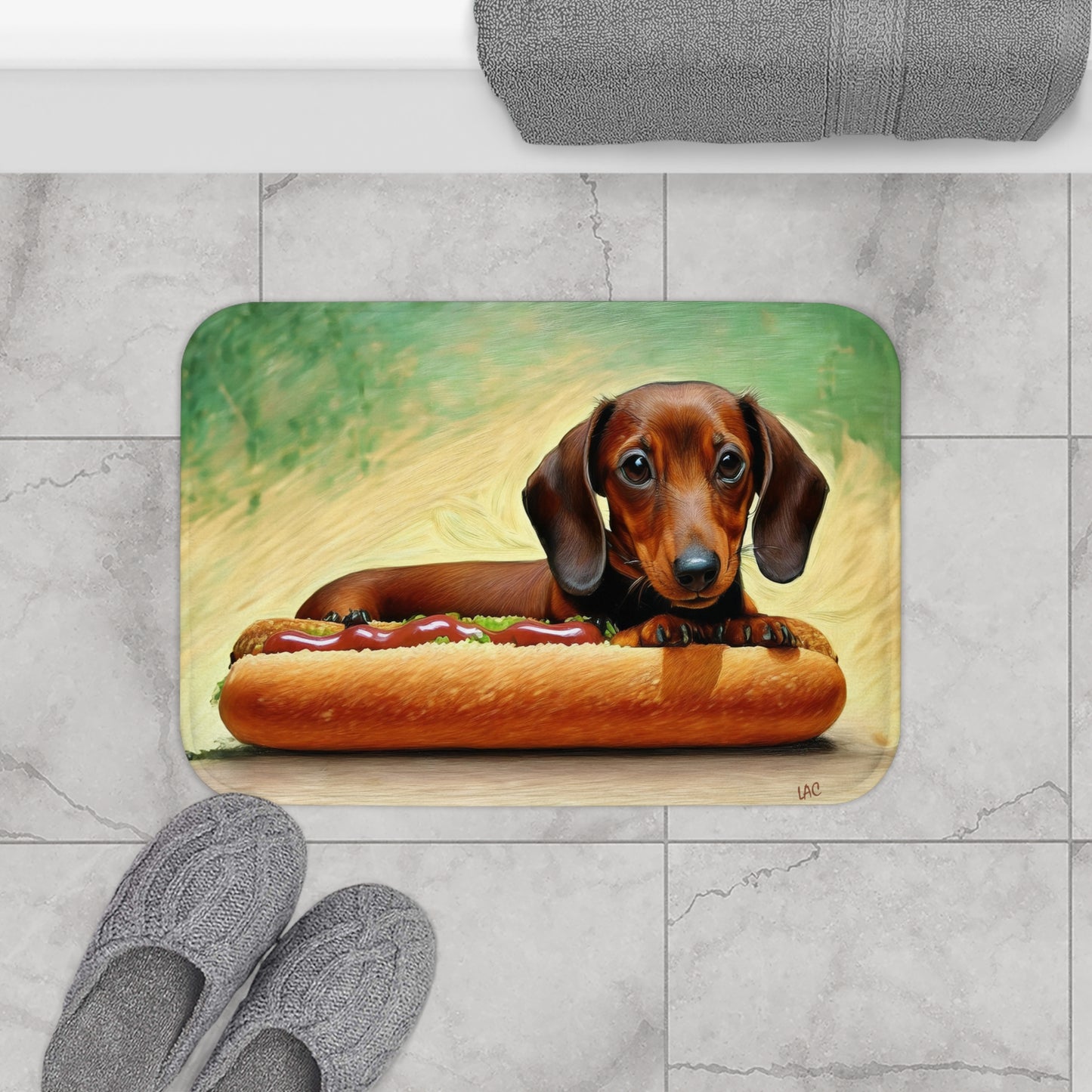 Dachshund - Weiner Dog - Bathroom Rug Mat