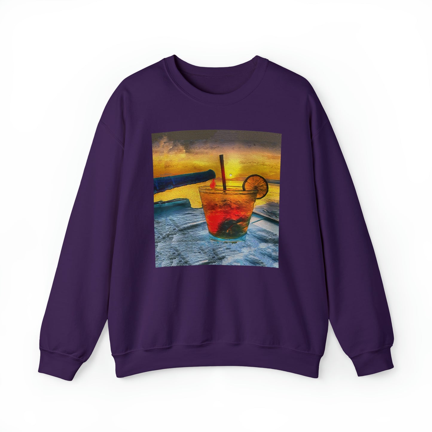 Happy Hour on Sifnos Unisex 50/50 Crewneck Sweatshirt