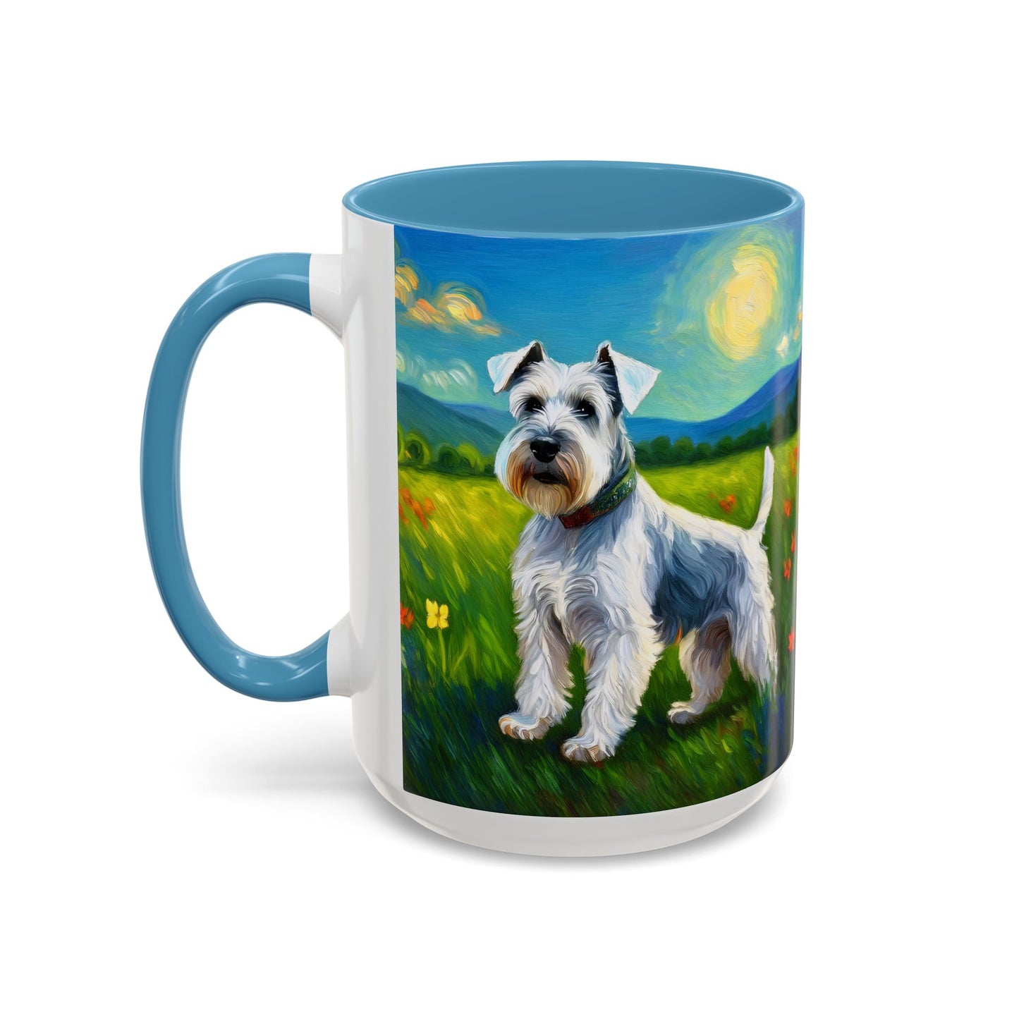 White Schnauzer Accent Coffee Mug - 2 Sizes
